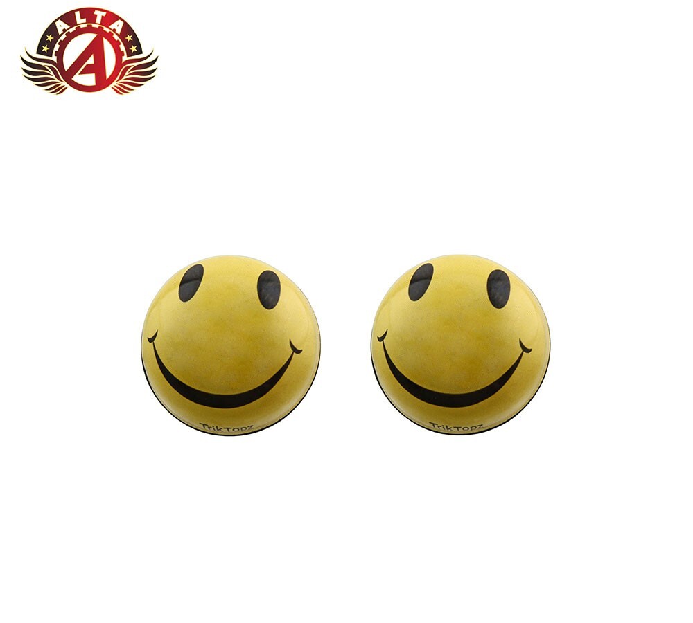ALTA BICYCLE ROUND SMILEY FACE VALVE STYLE CAPS FOR SCHRADER VALVE