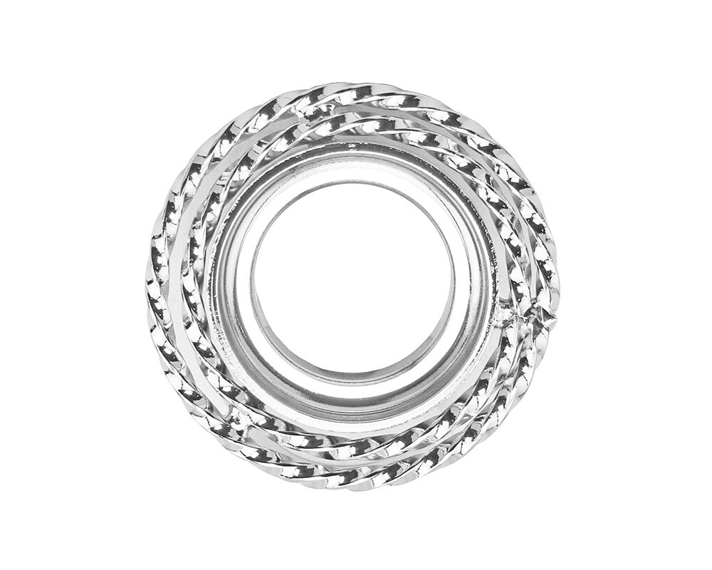 F&R LOWRIDER Bicycle SQUARE DOUBLE Twisted BICYCLE STEEL HEADSET CUP CHROME