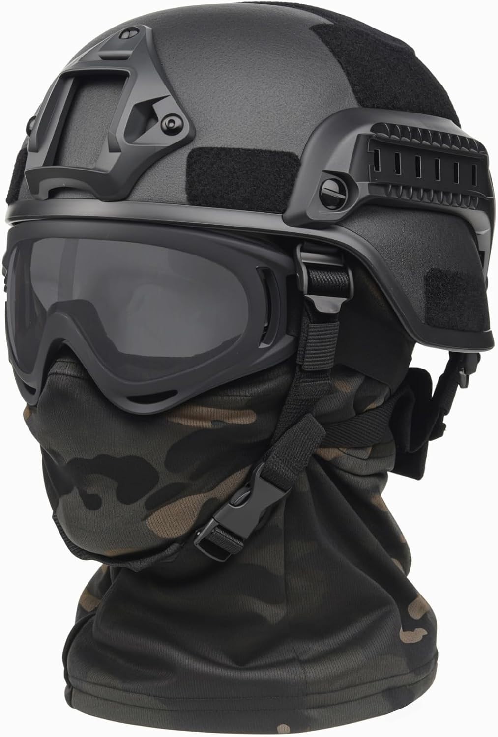Airsoft Helmet,Black Tactical Helmet with Airsoft Accessories,Tactical Airsoft G
