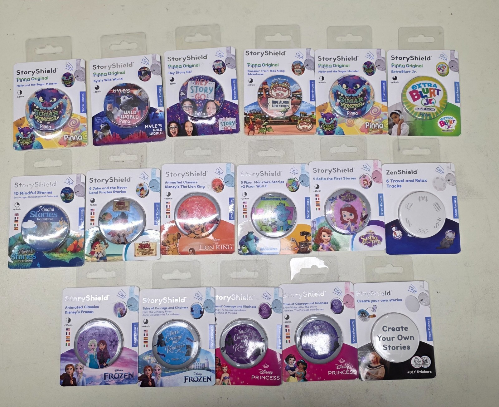STORYPHONES StoryShield Screen-Free Audio Storytelling Disks Disney Pinna Pixar