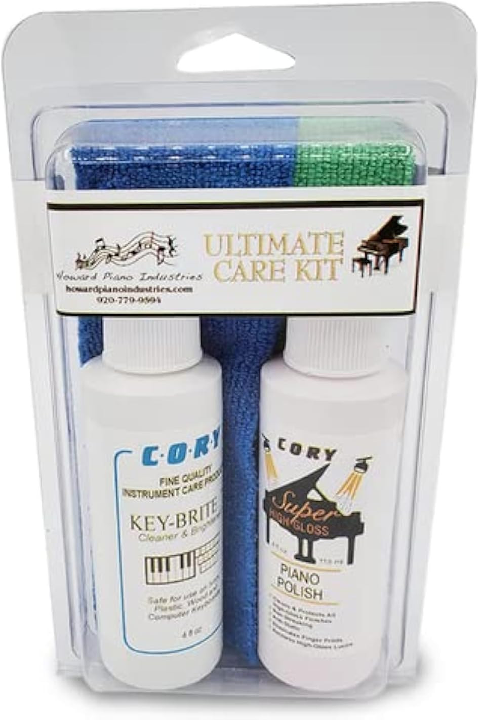 Piano Cleaning and Polishing Kit: Cory Ultimate High Polish Piano Care Kit - for