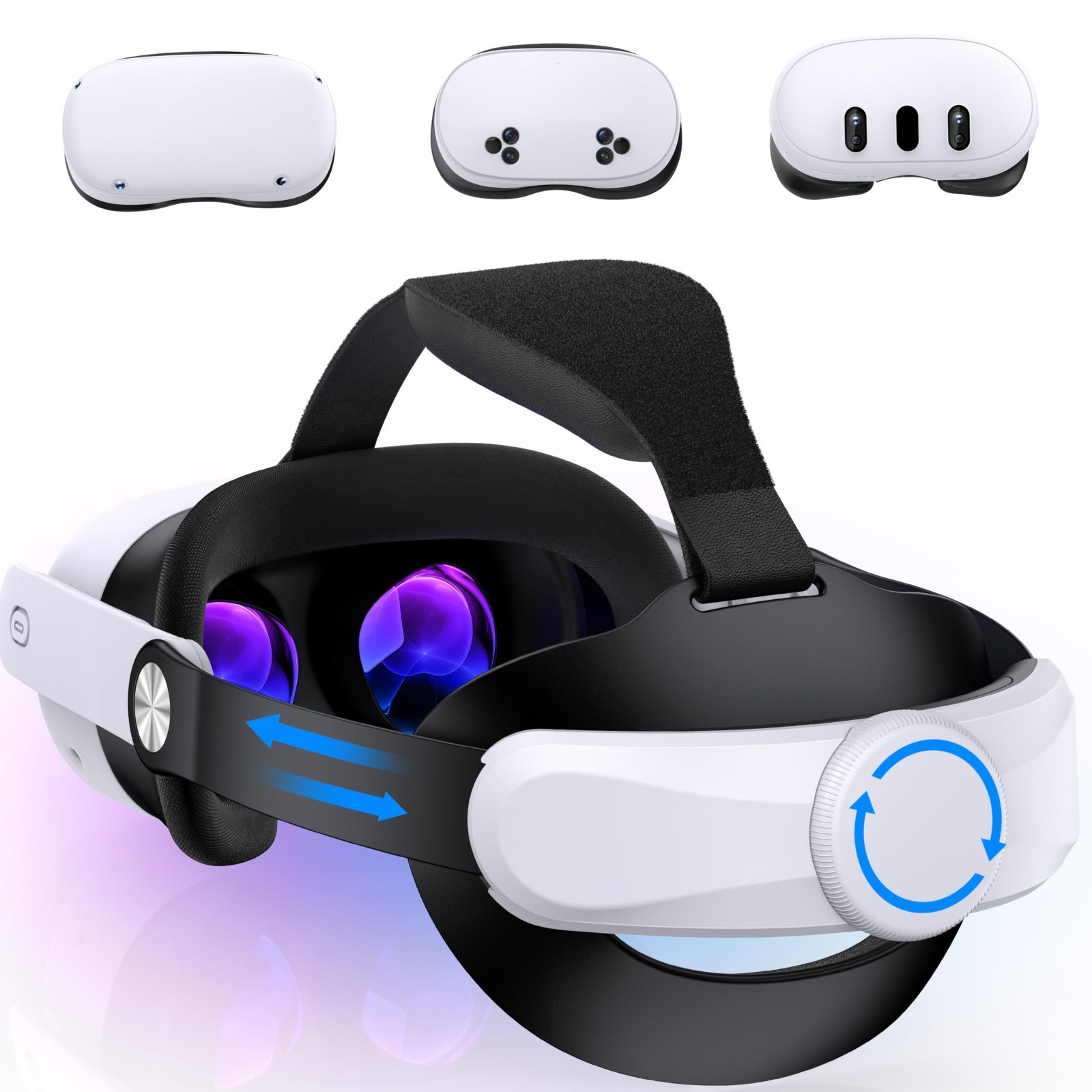 Adjustable Soft Cushion Head Strap for Meta Quest 3/2 - Lightweight VR Accessory