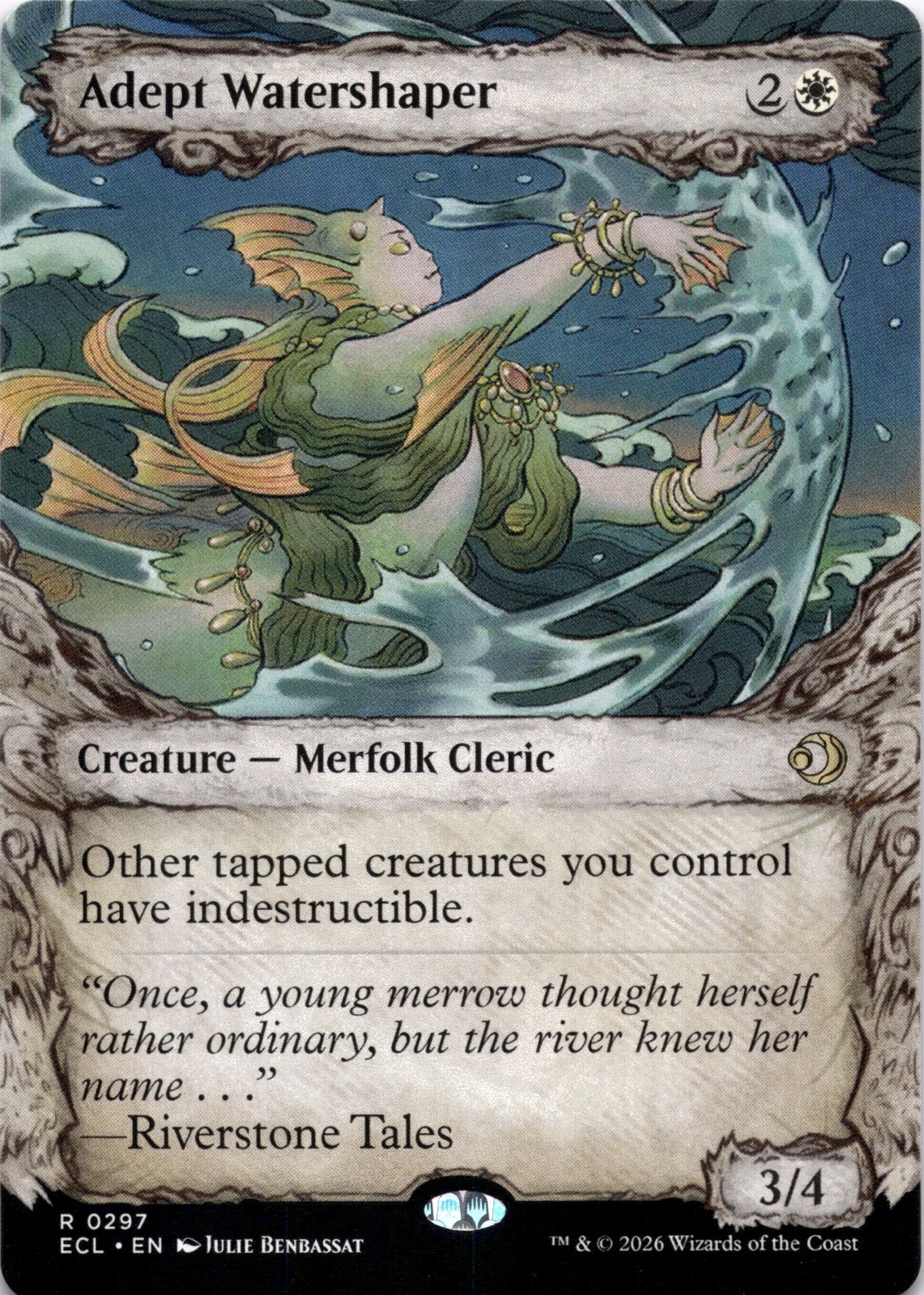 Adept Watershaper SHOWCASE Lorwyn Eclipsed Lorwyn Eclipsed Magic MTG NM