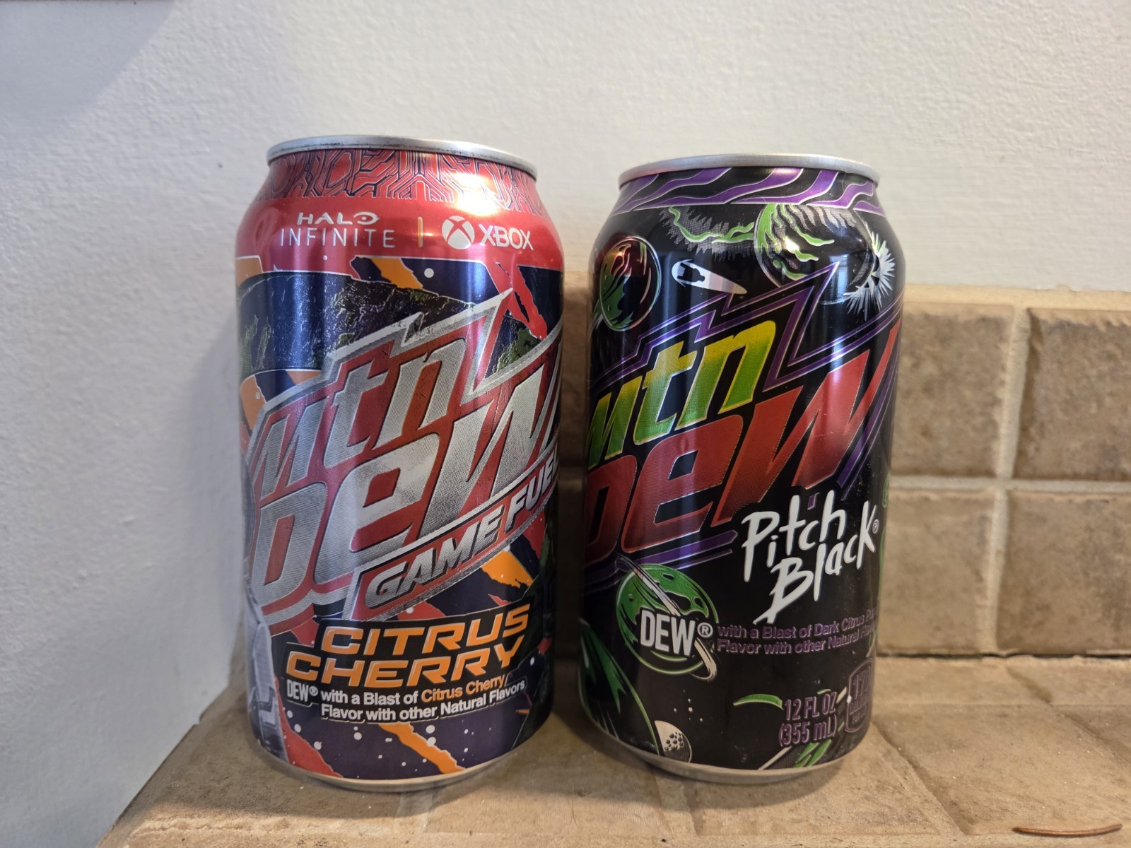 MOUNTAIN DEW PITCH BLACK AND HALO CITRUS CHERRY