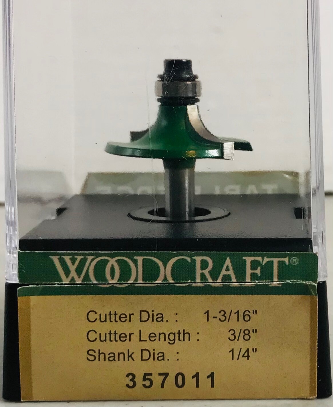 Woodcraft Table Edge Bit - Cutter Dia. 1-3/16”, Length 3/8”, Shank 1/4” # 129679