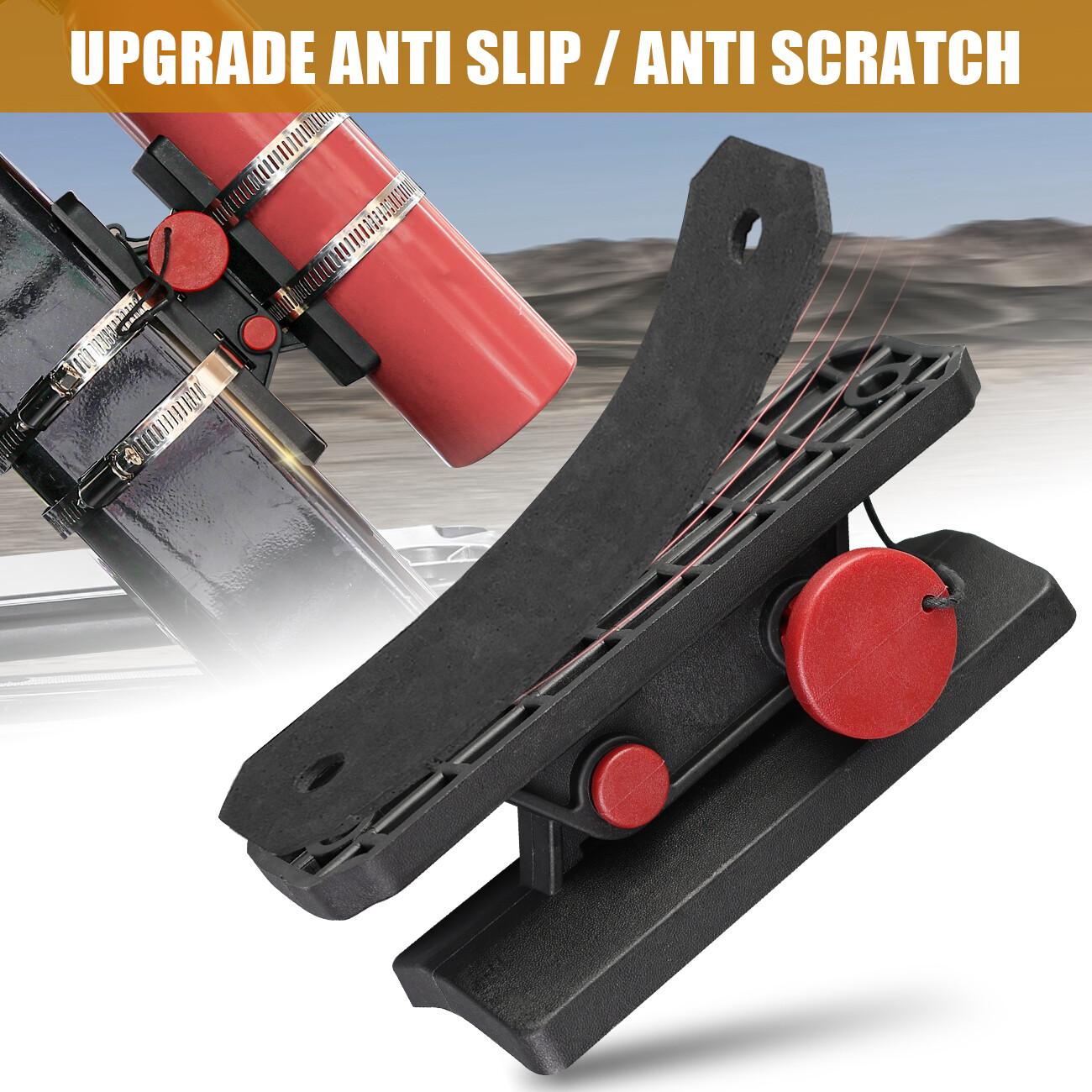 UTV Fire Extinguisher Mount Holder Quick Release Roll Bar with 4 Fixing Clips