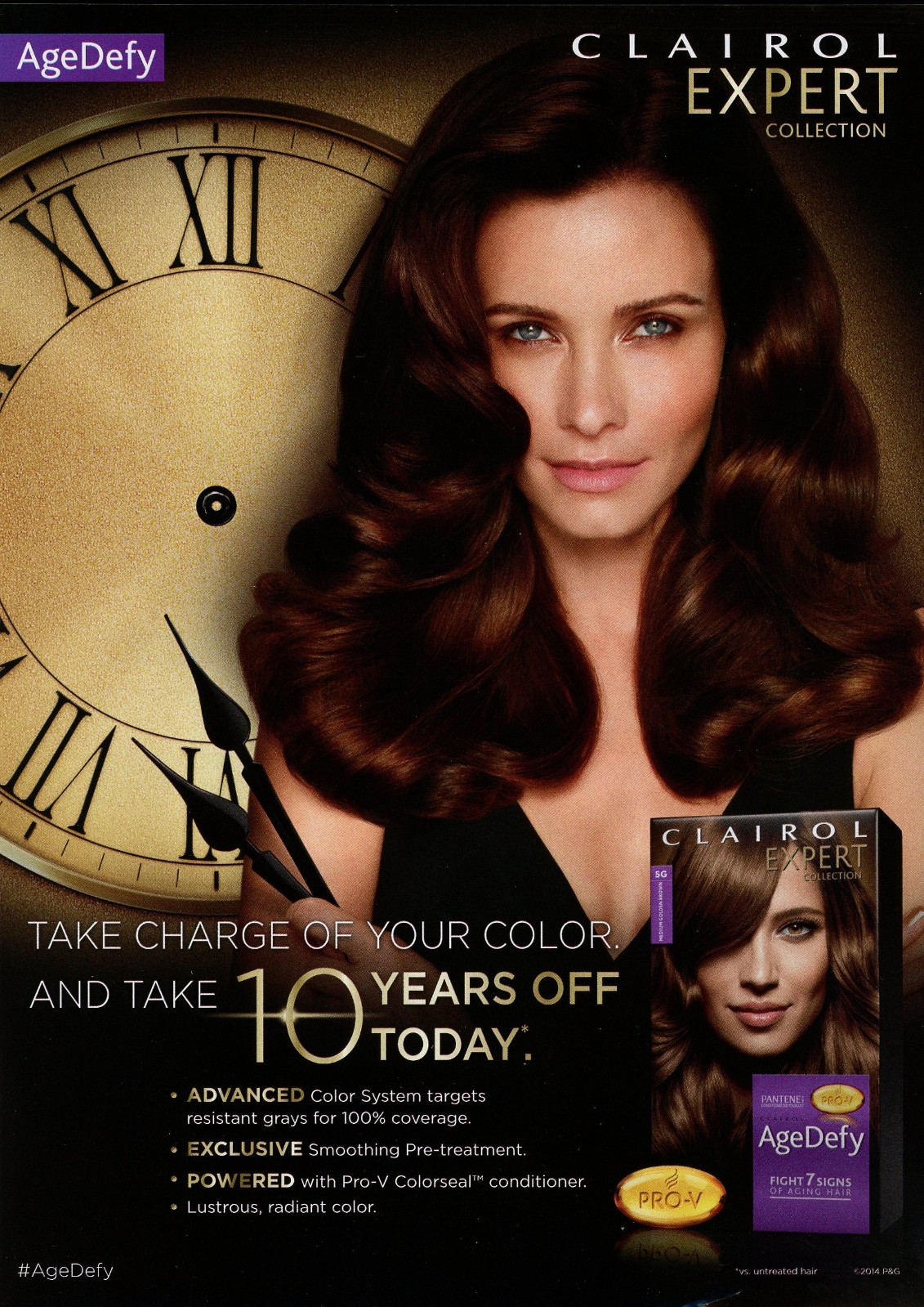 CLAIROL magazine AD #142 RARE 2014 PRETTY BRUNETTE Out of Print