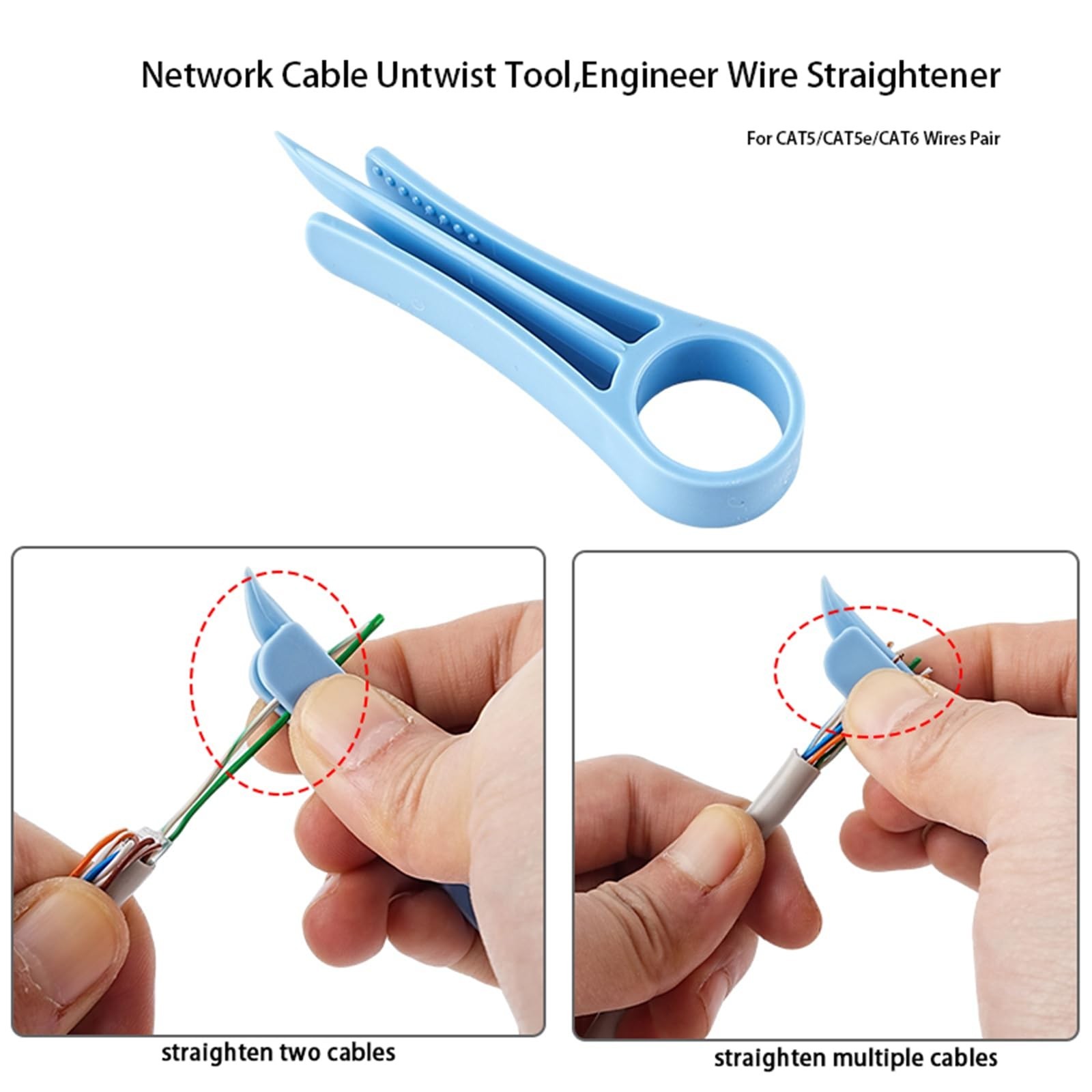 5 PCS Network Cable Untwist Tool,Wires Separator Tools, Wire Straightener Eng...