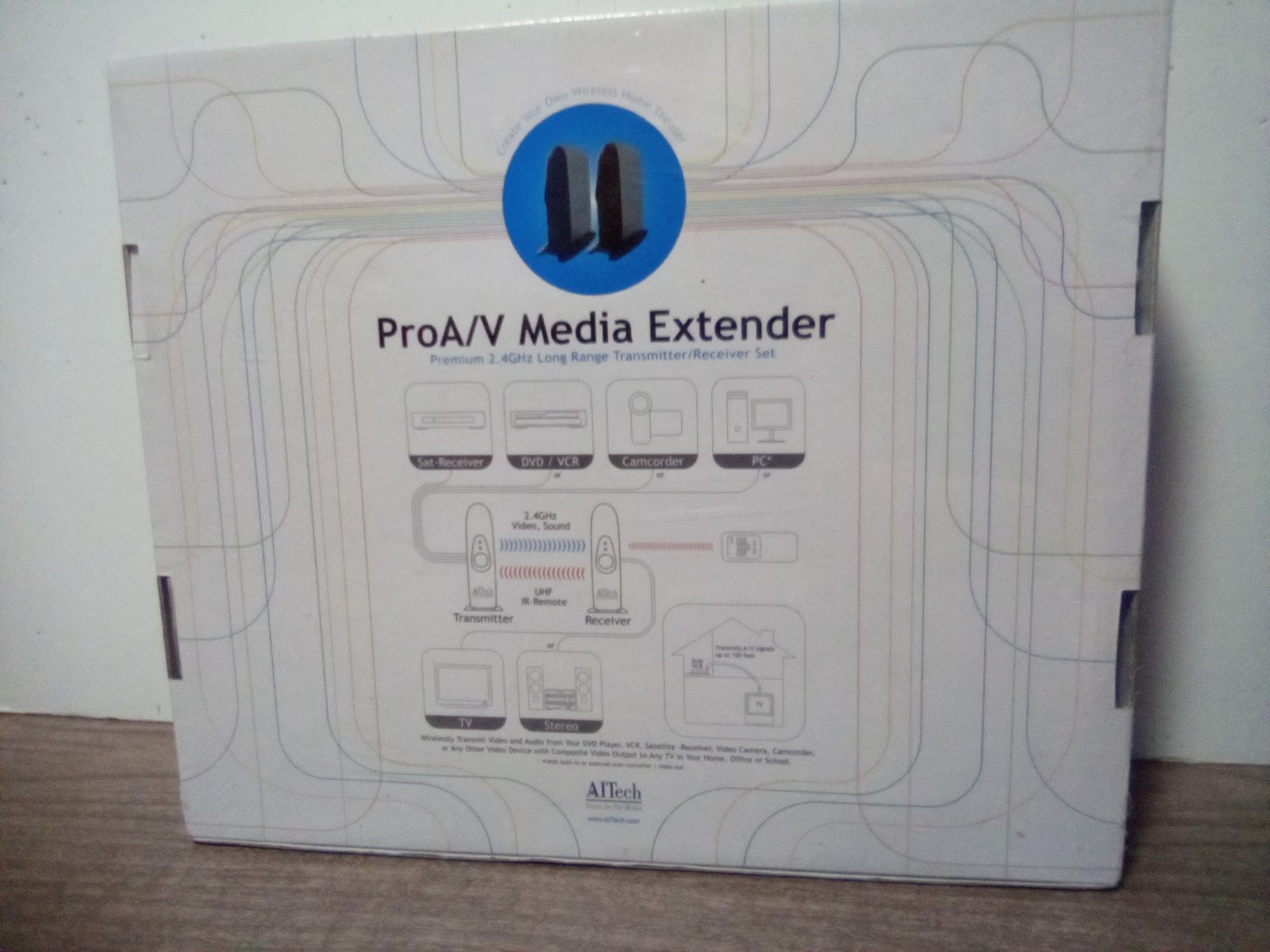 ProA/V Media Extender Premium 2.4GHz Long Range Transmitter/Receiver Set New