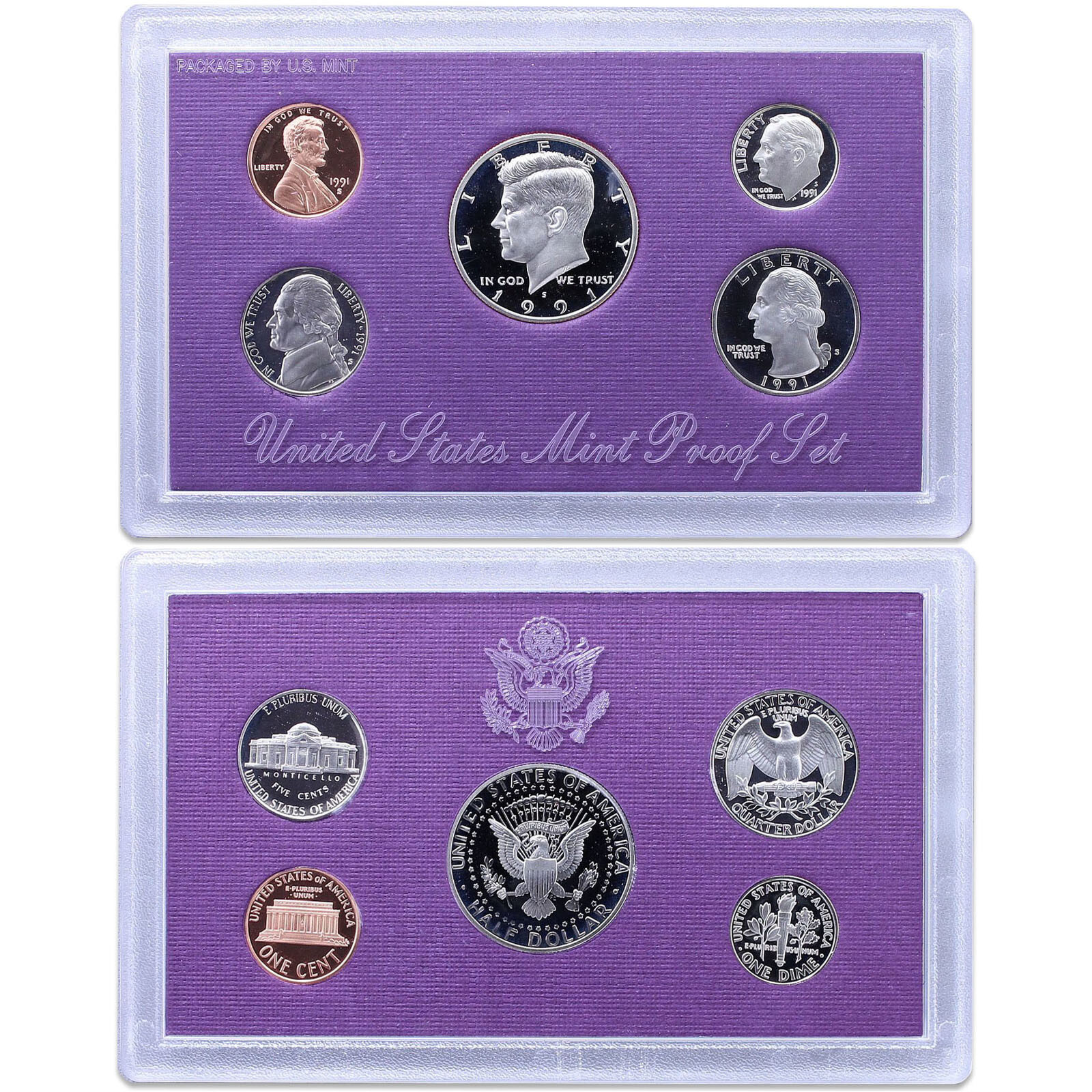 1991 S Proof Set Original Box & COA 5 Coins US Mint