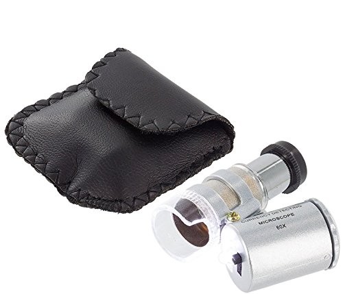 60x Magnifying Magnifier Jeweler Eye Jewelry Loupe Loop Led Light