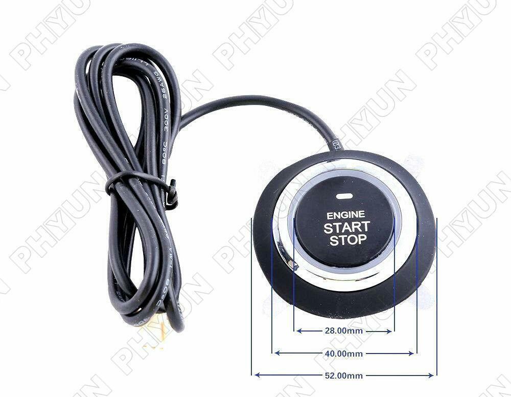 Car Alarm System Security Vibration Alarm Ignition Engine Remote Start Button US