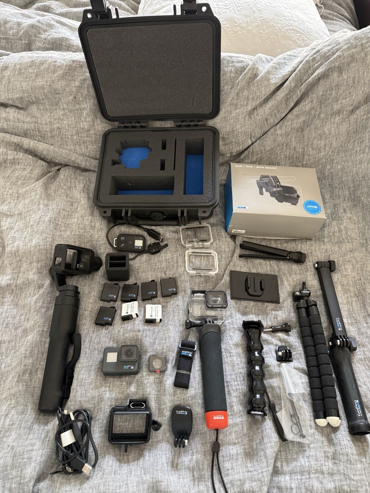 GoPro HERO6 Action Camera w/ Pelican 1200 Case and several attachments