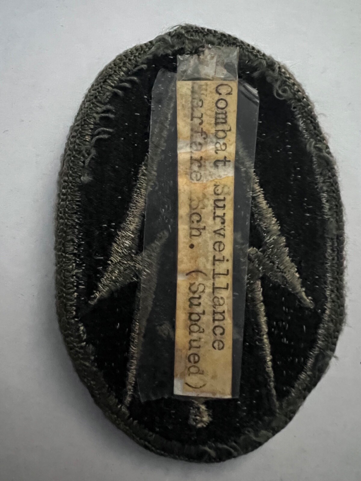Combat Surveillance Warfare School US Army Subdued Patch