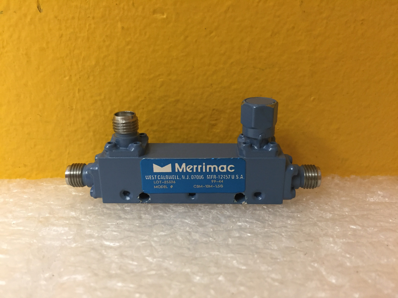 Merrimac CSM-10M-1.5G 1.0 to 2.0 GHz, 10 dB, 50W, SMA, Directional Coupler. New!