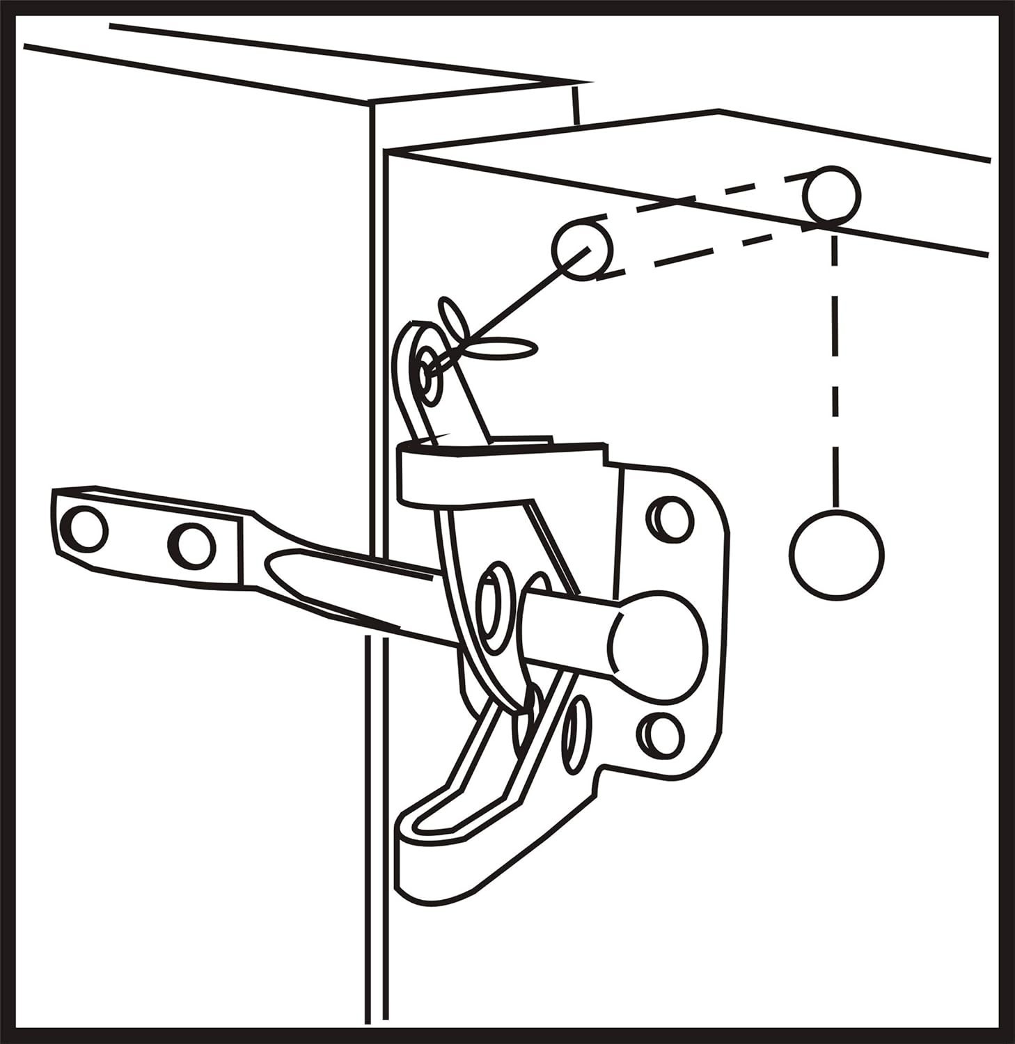 Self-Locking Gate Latch, 2-1/8"", 304 Stainless Steel, 2 Pack