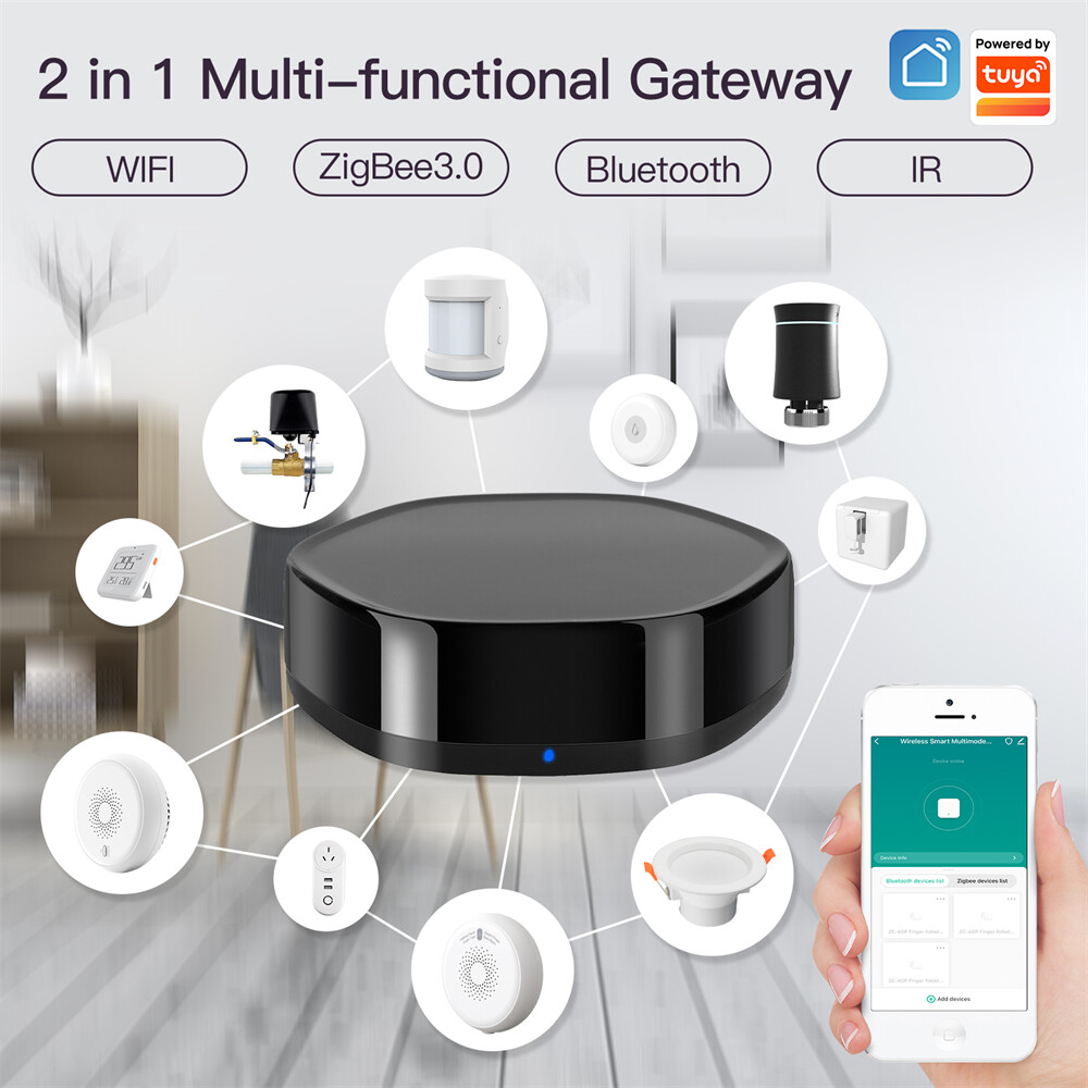 MOES WiFi 2in1 Wireless Multi-Mode Gateway Hub + Universal IR Remote Controller