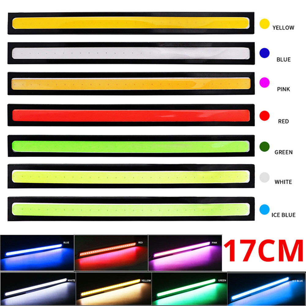6~24pcs 12V LED Strip DRL Daytime Running Lights Fog COB Car Lamp Waterproof LM2