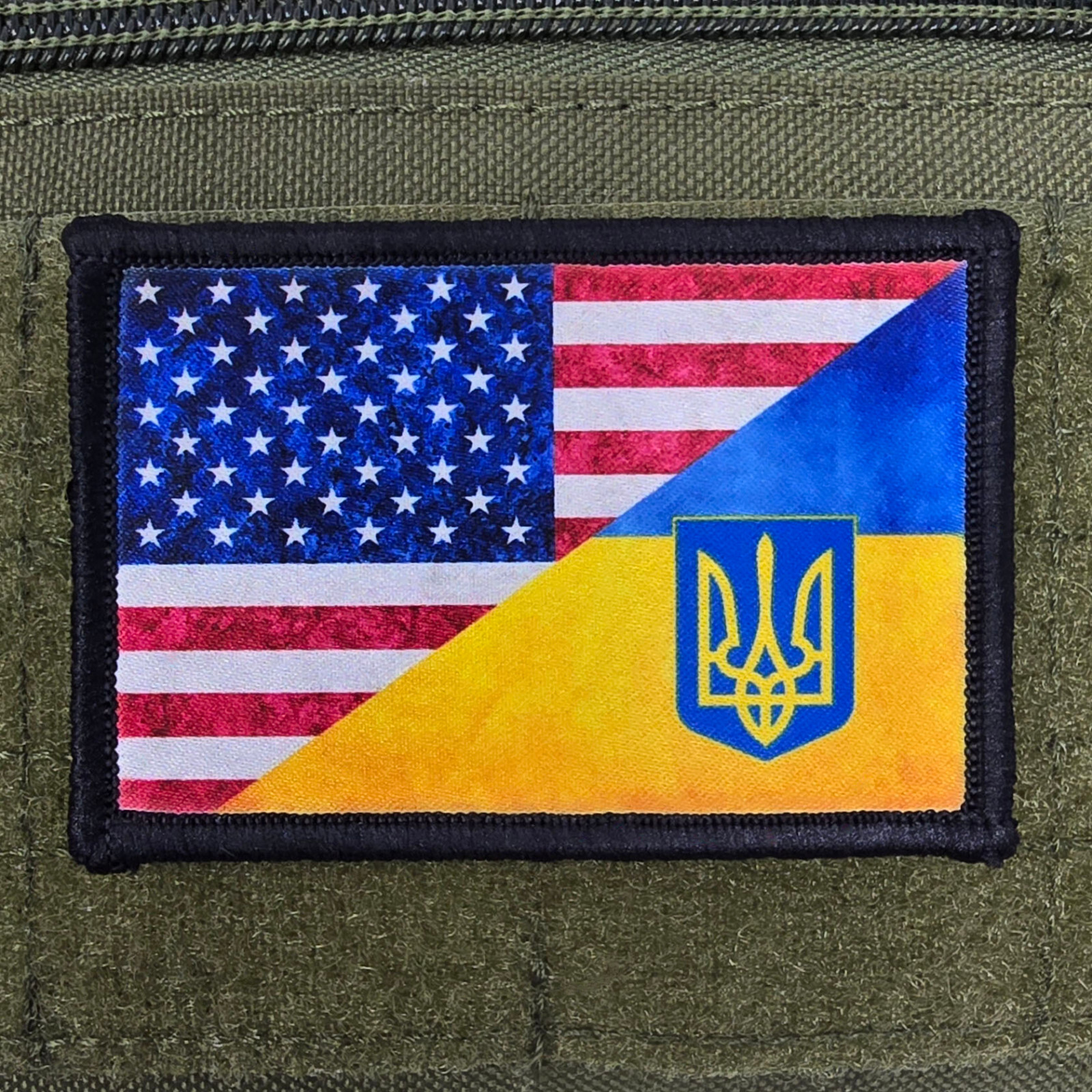 USA Ukraine Flag Patch Moral Tactical Military Army Hook & Loop 3x2