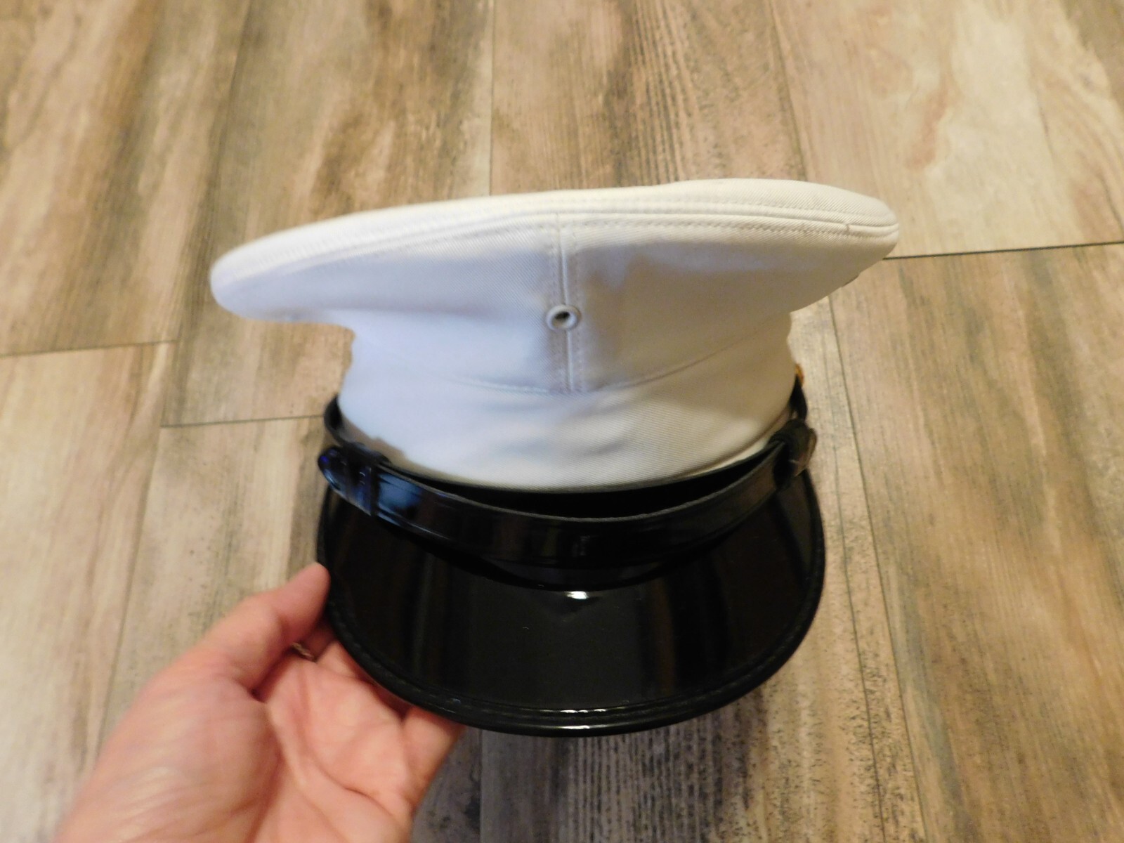 USMC MANS DRESS BLUE WHITE FRAME CAP HAT  SIZE 6 3/4
