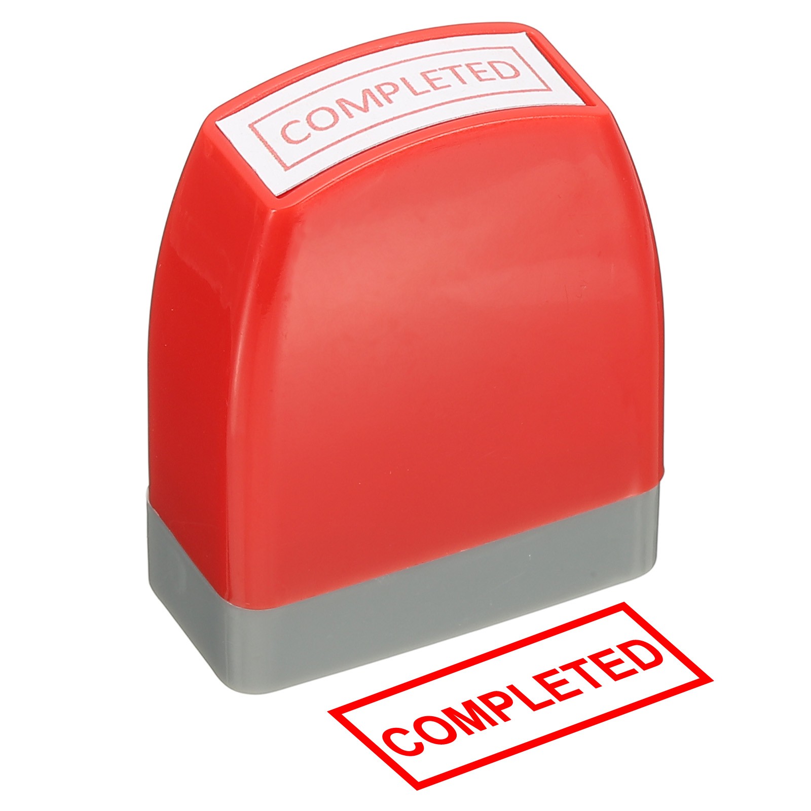 Completed Notice Stamp, Office Stamp Pre Inked Stamp, Red