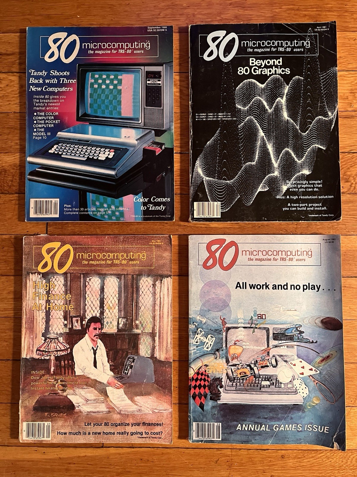 VINTAGE 80 Microcomputing TRS-80 Computer Magazine 1980-1981 Lot