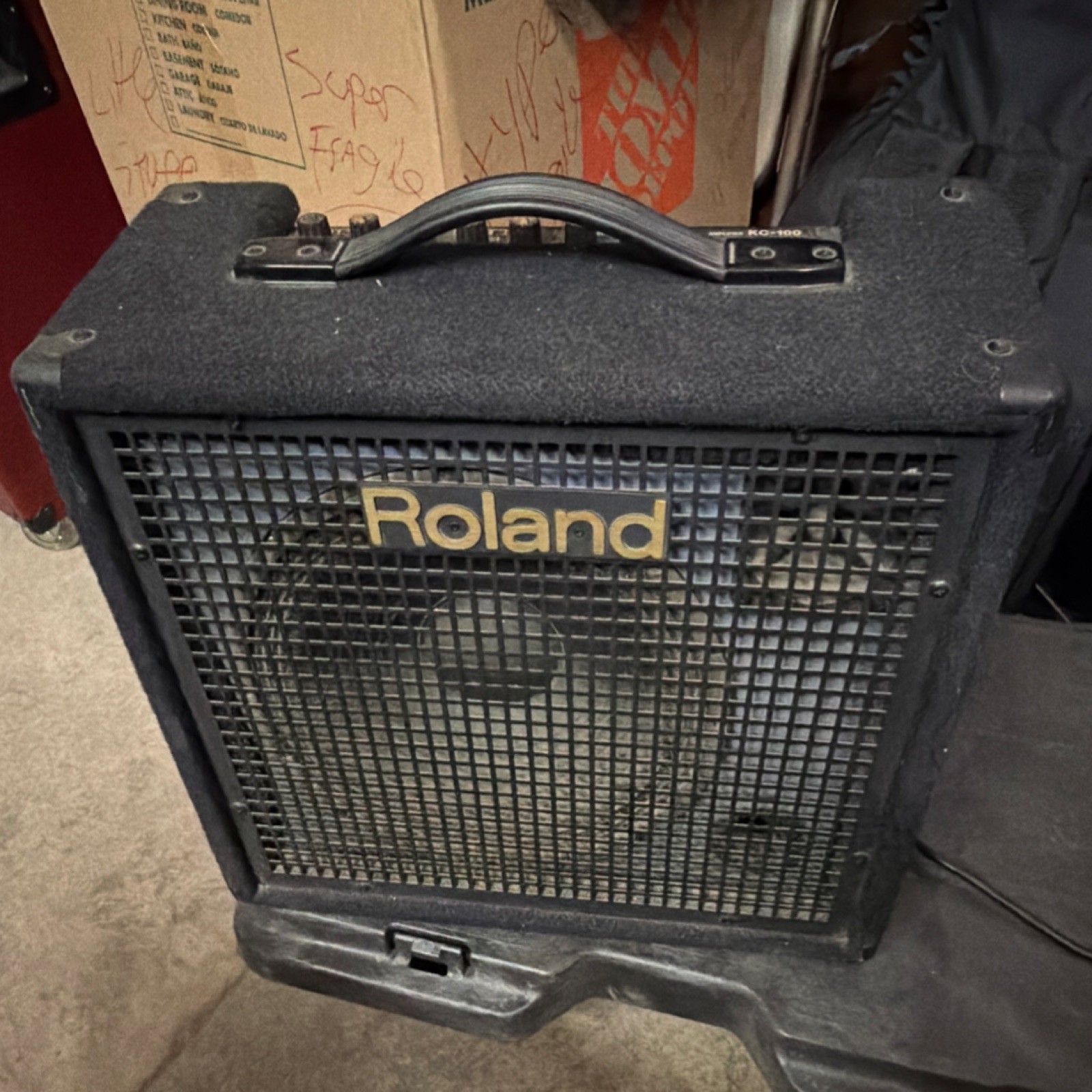 Roland KC-100 60W Instrument Amplifier, 4-Channel, XLR/1/4" Inputs, Black