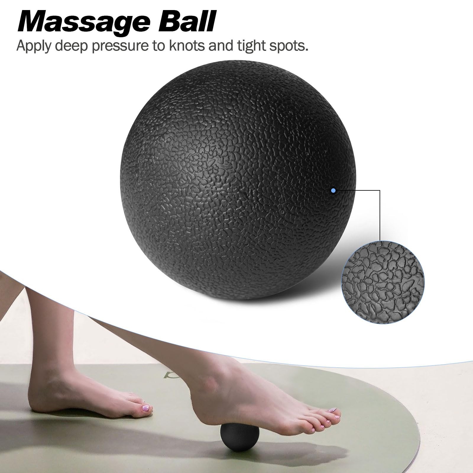 5 in 1 Foam Roller Set High Density Patented Foam Roller for Exercise