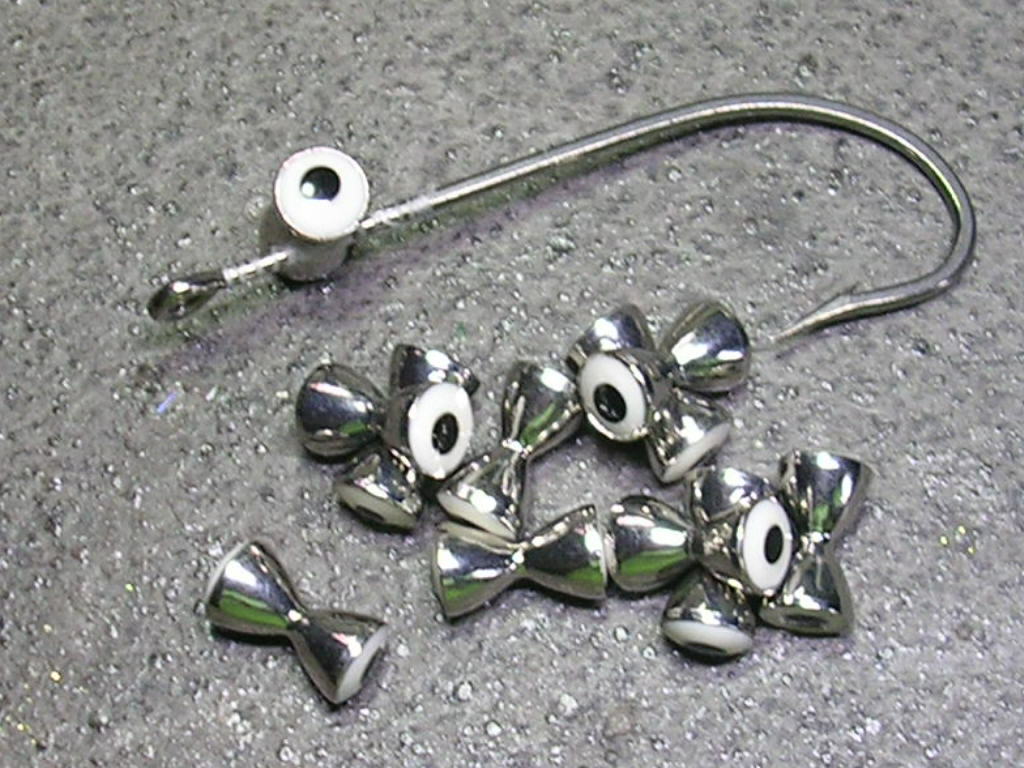"Spirit River" eyes - Pearl/Silver 1/4"  fly tying eyes materials 10-pack