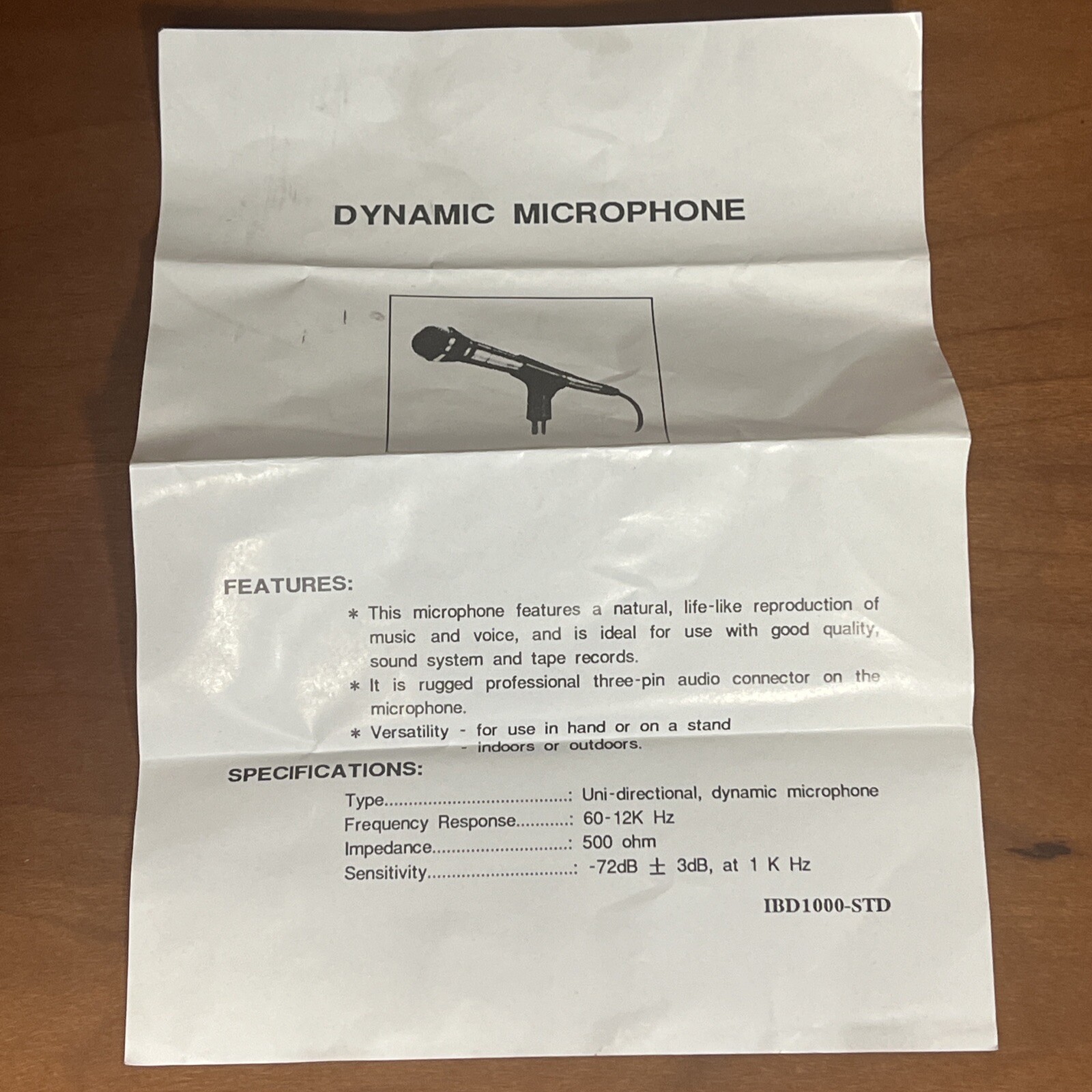 Voice-Craft Uni-Directional Dynamic Microphone DM-6000 MINT