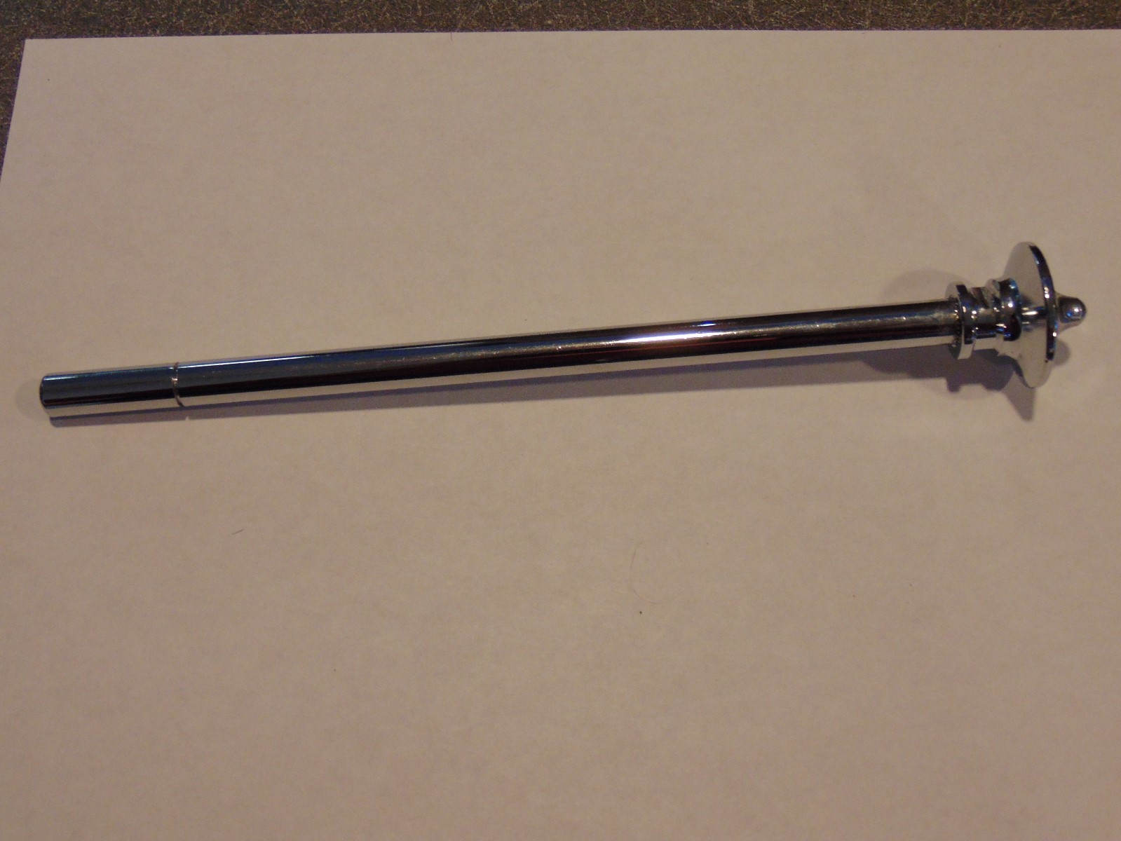 New Gottlieb Polished Chrome Pinball Shooter Rod. Pointed Metal Pull Knob.