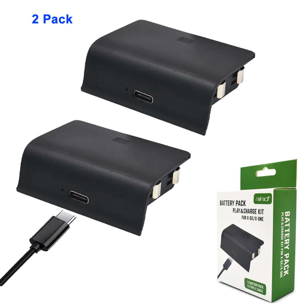 Rechargeable Battery 2 Pack+USB-C Cable  for Xbox Series X|S , Series X Series S