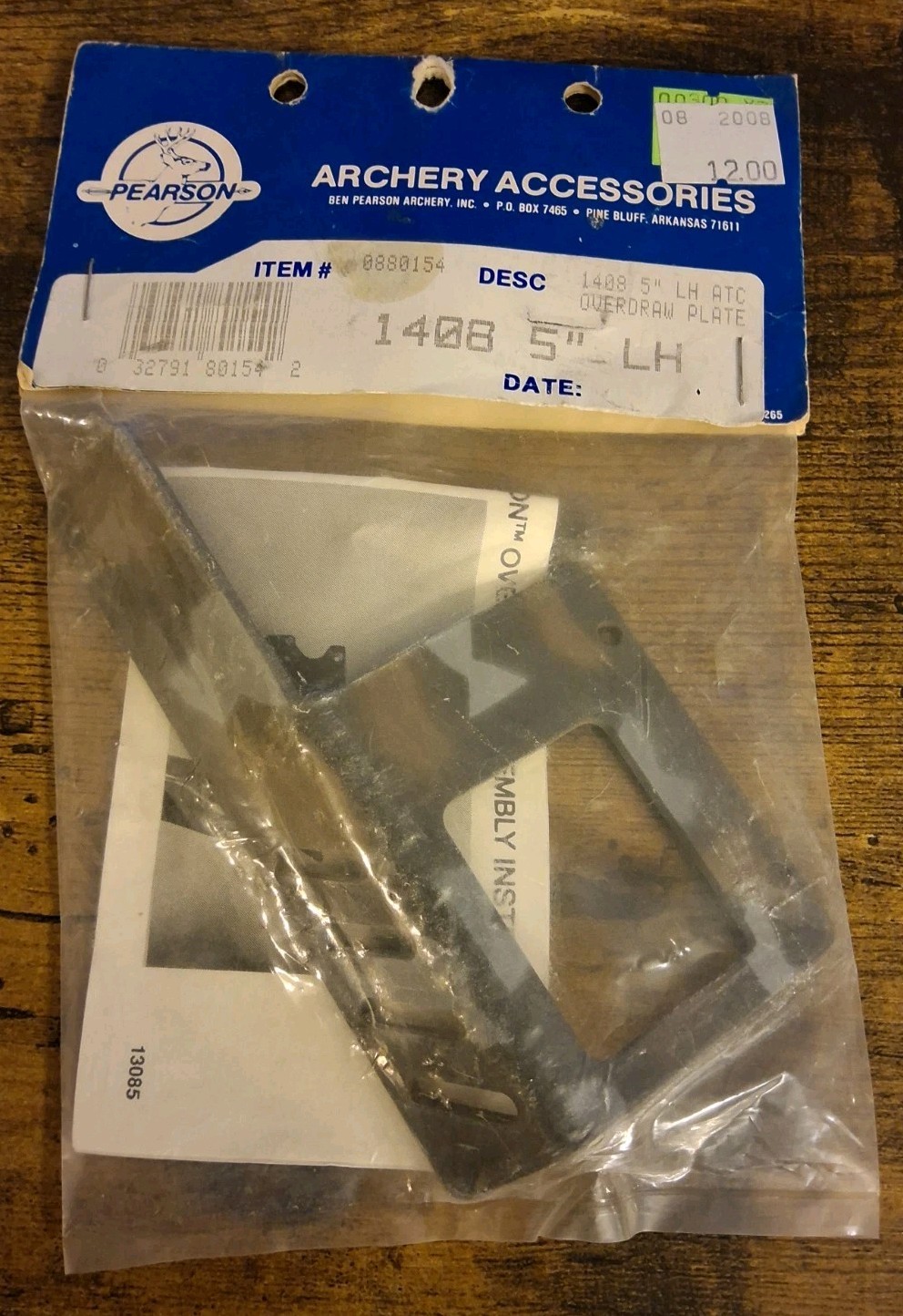 Pearson Archery Accessories 1408 5" LH Left Hand ATC Overdraw Plate