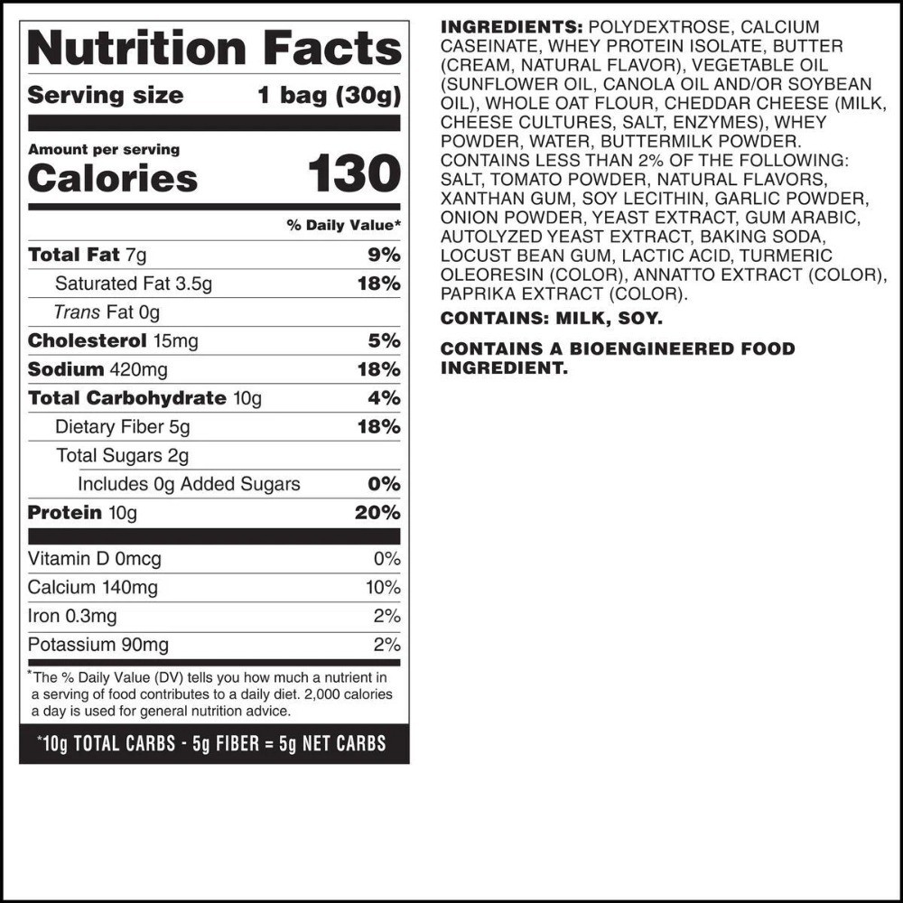 High Protein Cheddar Cheese Snack Crackers with Real Cheese 4 Pack