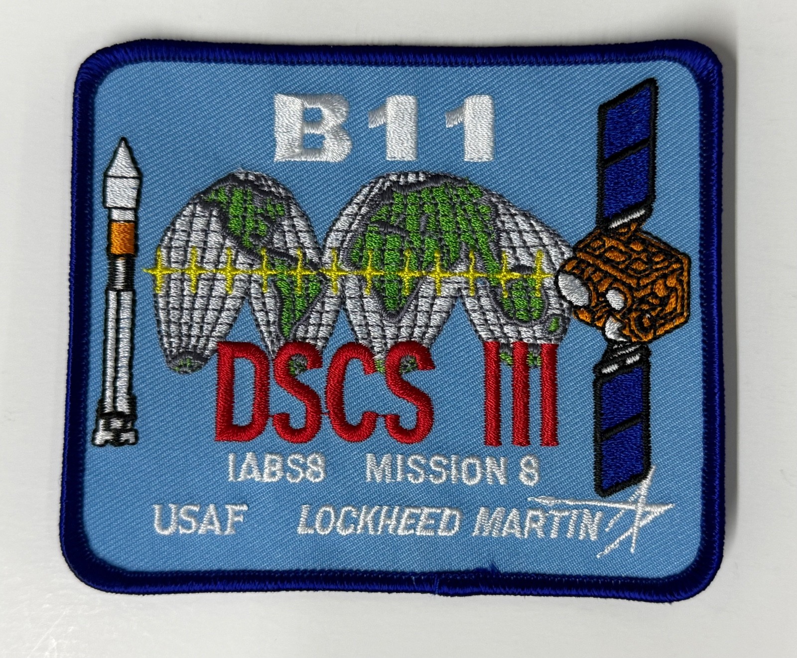 DSCS III B11 IABS8 Lockheed Martin USAF Military SatCom Atlas IIA Patch Mint