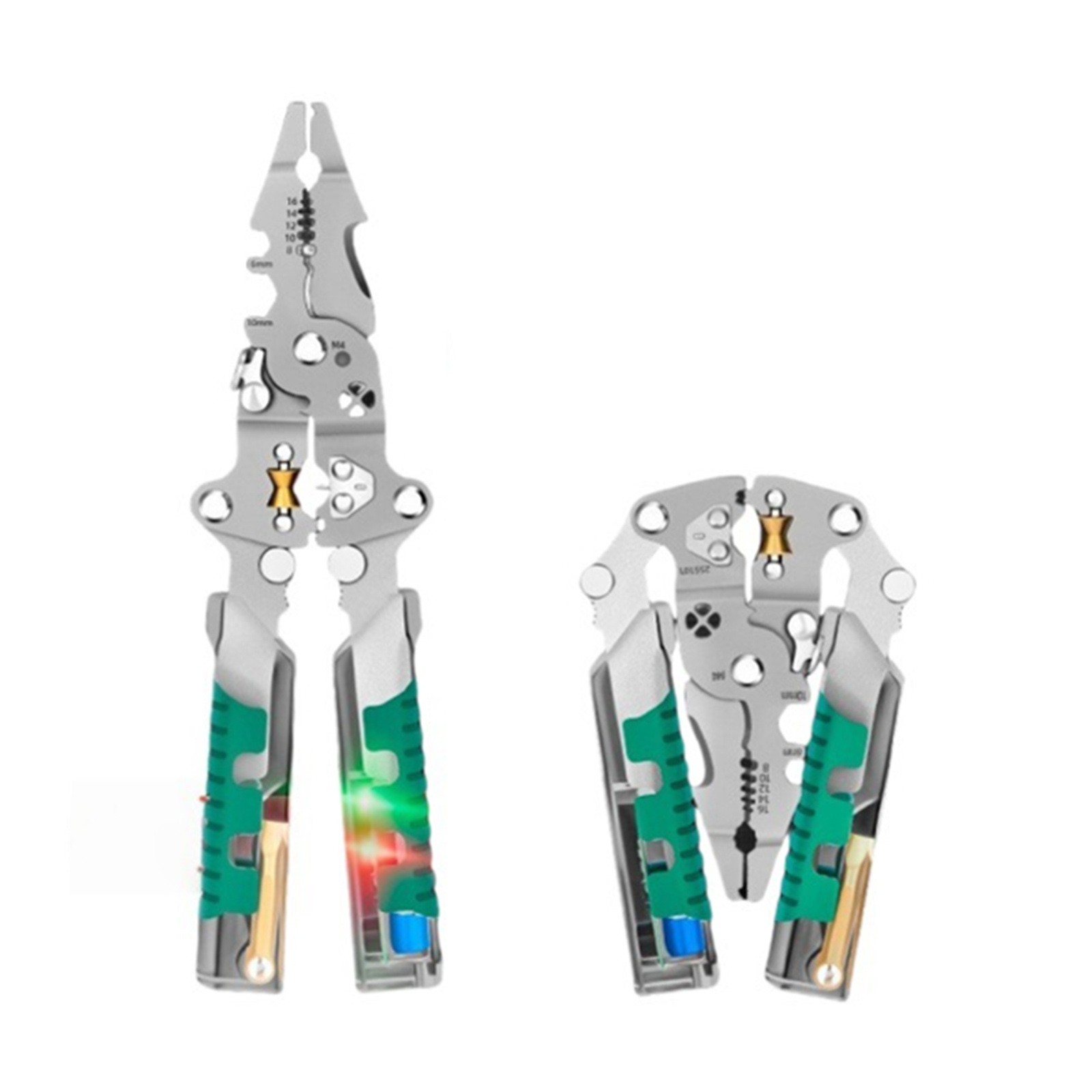 1 PCS Portable Multi-Functional Wire Stripper With Electrical Test & Cutter