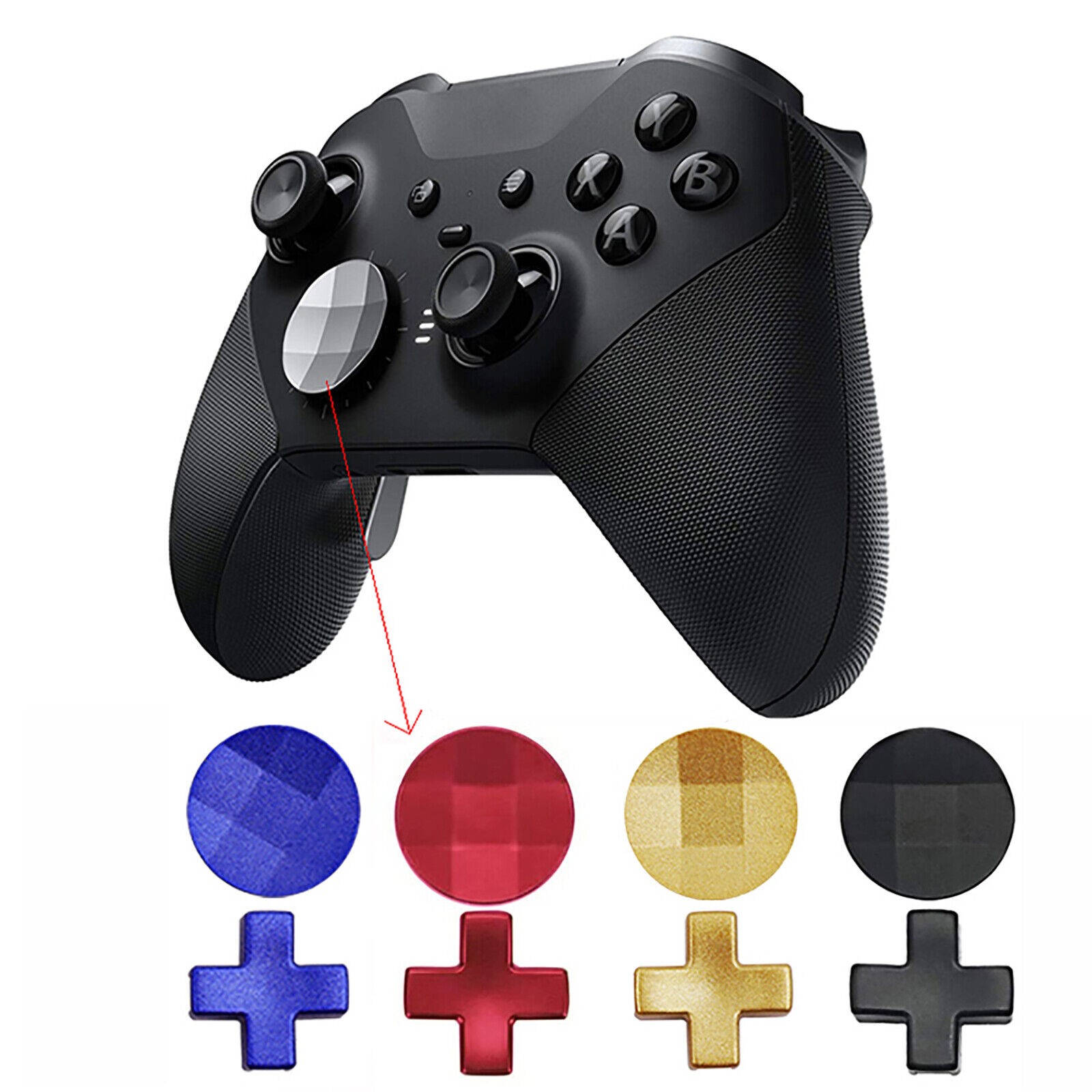For XBOX One Elite Series 1/2 Controller Thumbstick Round Cross Key Button Key