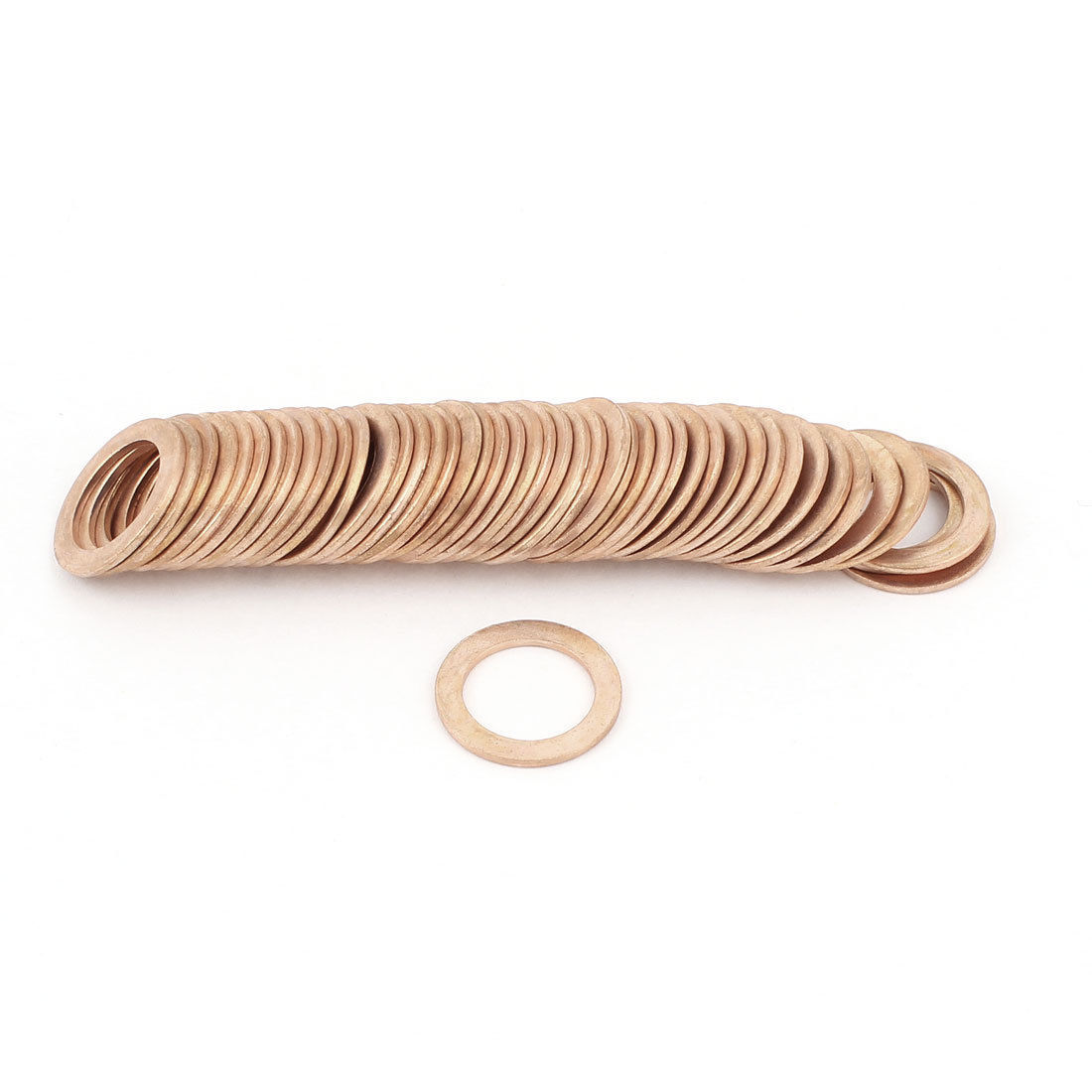 50Pcs 11mm  Flat Ring Seal Gasket Inner Diameter Copper Crush Washer