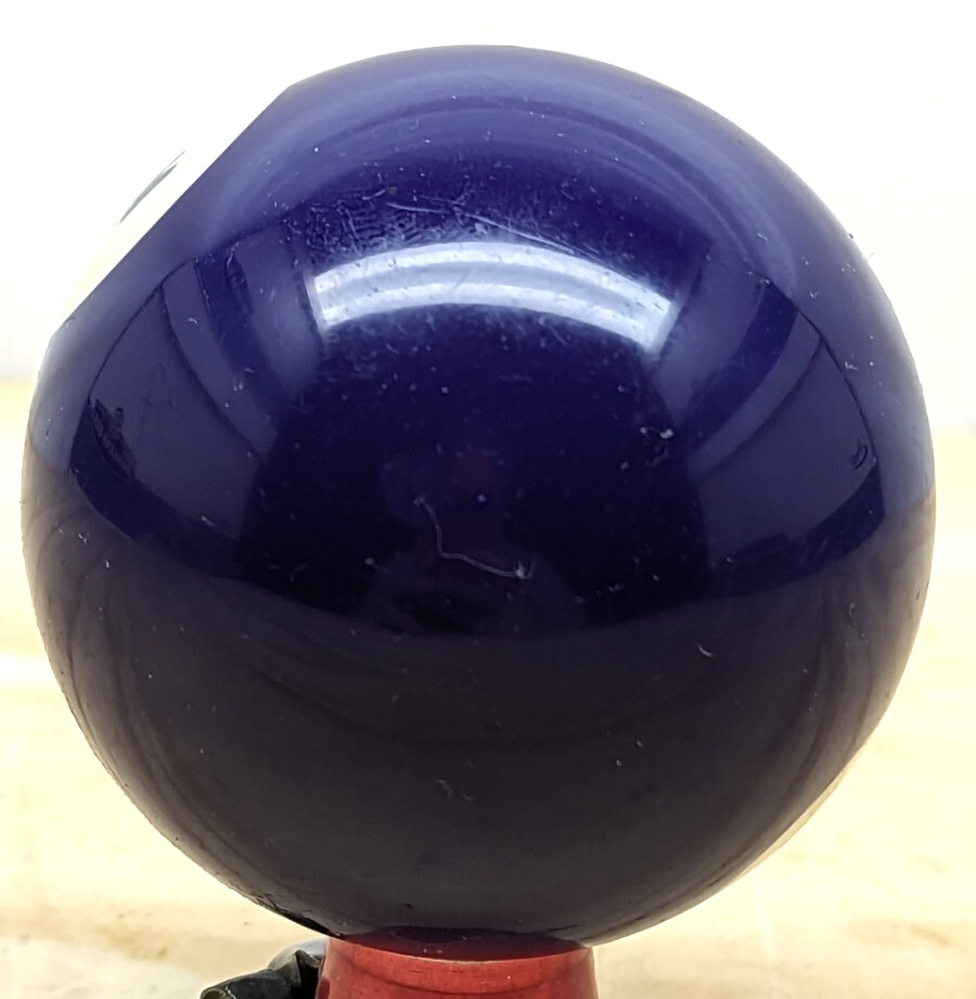 Pool ball #4 blue and white and black 2.25" diameter