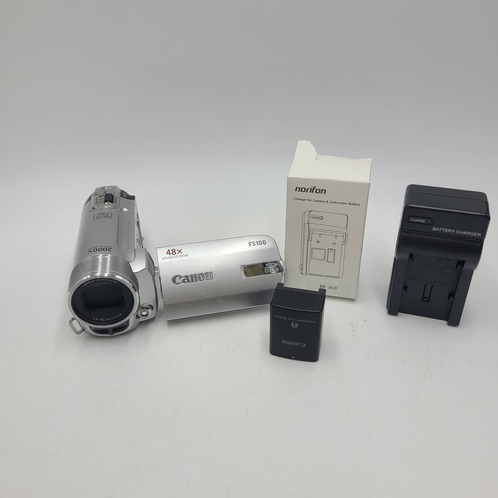 Canon FS100A Camcorder Video Camera Battery and new charger