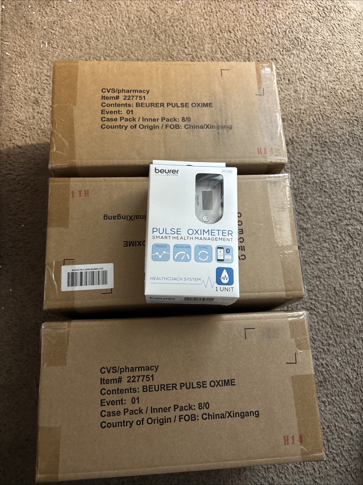 Beurer PO60 Bluetooth Pulse Oximeter Sealed. (Lot Of 24)