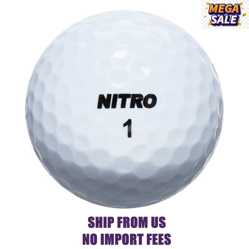 Nitro Golf Ultimate Distance Golf Balls – 45-Pack White 2-Piece Balls for Maximu