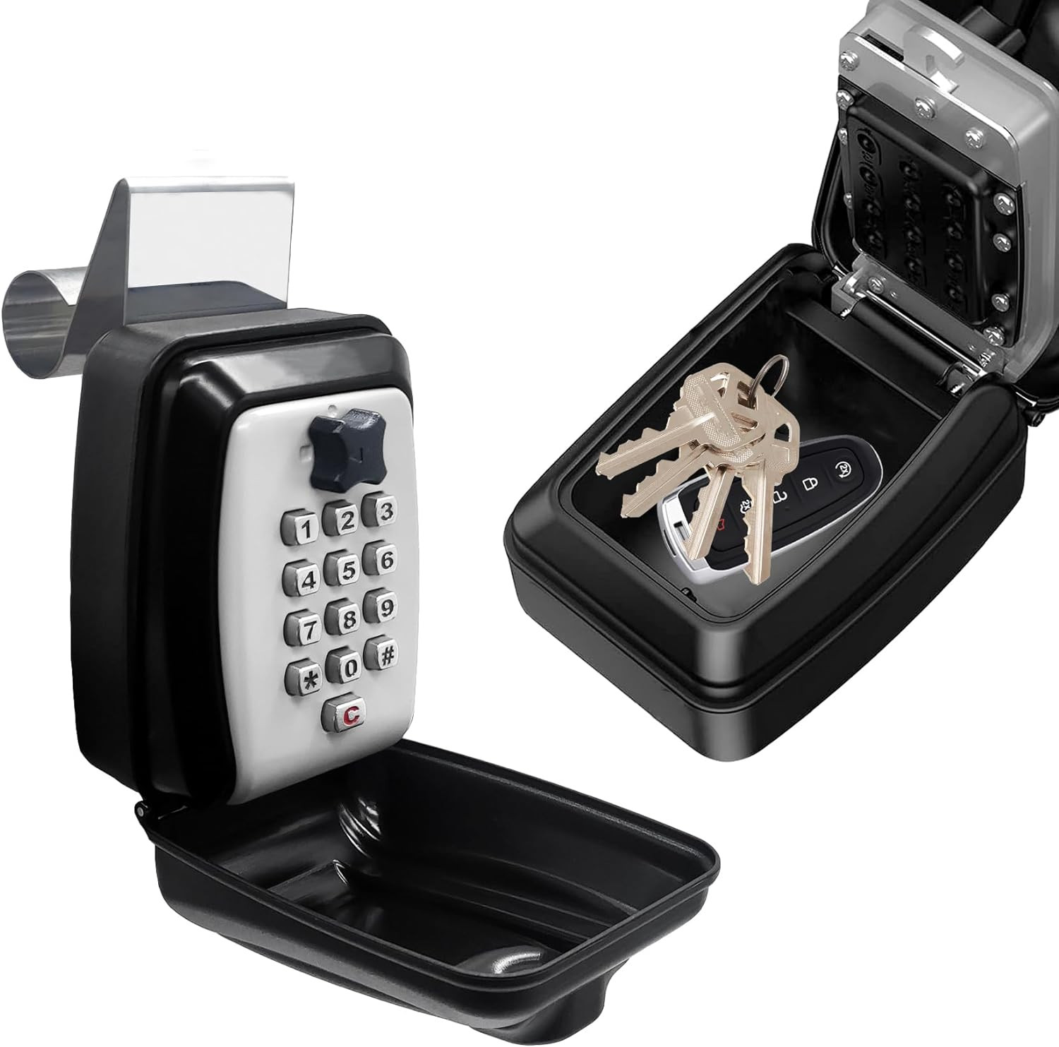 Upgrade SL-591 Car Key Lock Box, Car Window Lock Box for Turo, Car Window Punch
