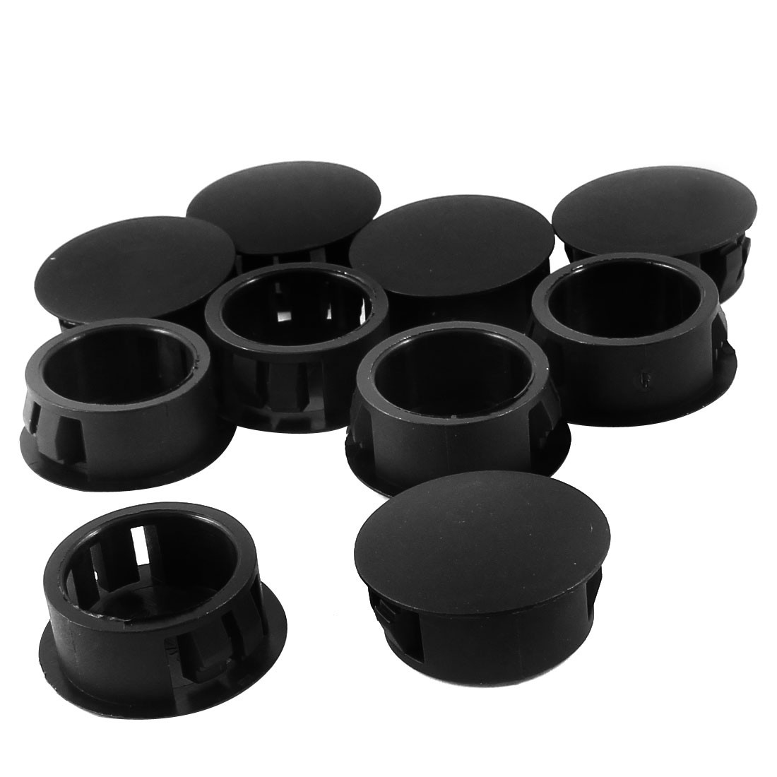 10 Pcs Plastic Snap in Type Locking Hole Covers 20mm x 24mm x 10mm