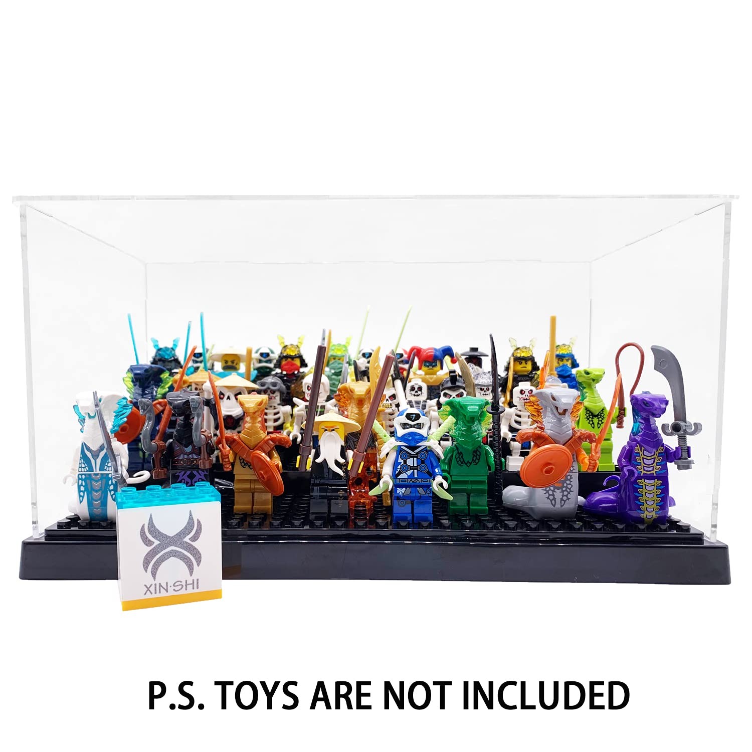 Display Case for Minifigure Action Figures Blocks, Display Box Storage for Le...