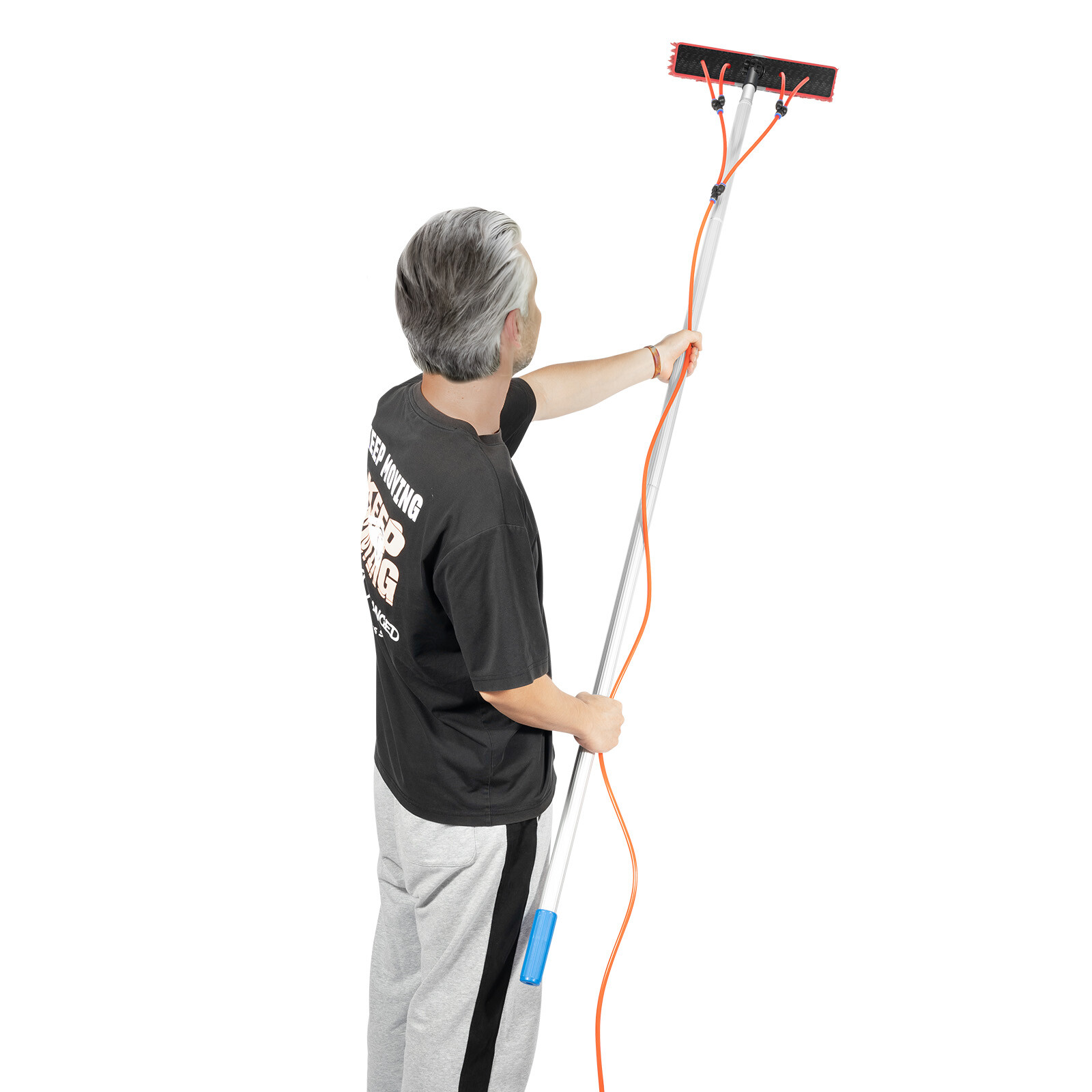 For Window+ Solar Panel Clean Washing 26FT Water Fed Pole Cleaning Brush Tool