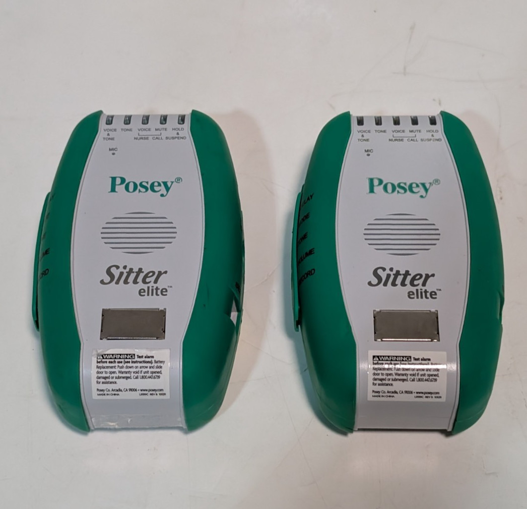 Lot of 2: Posey Sitter Elite Battery Operated Patient Fall Monitoring Alarms