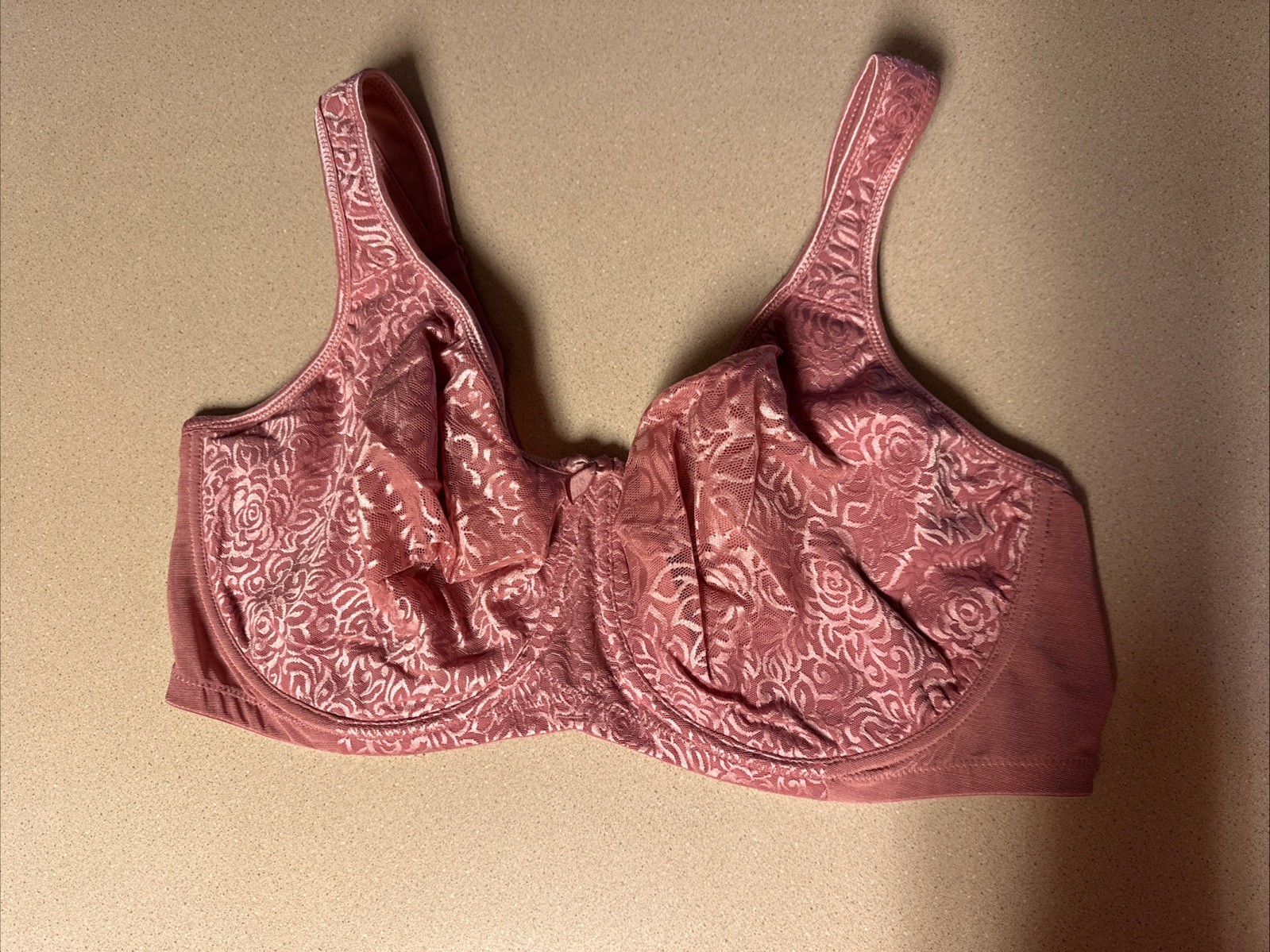 Breezies Wild Rose Lace Seamless Underwire Bra-Foxglove-42DDD-NEW-A260366