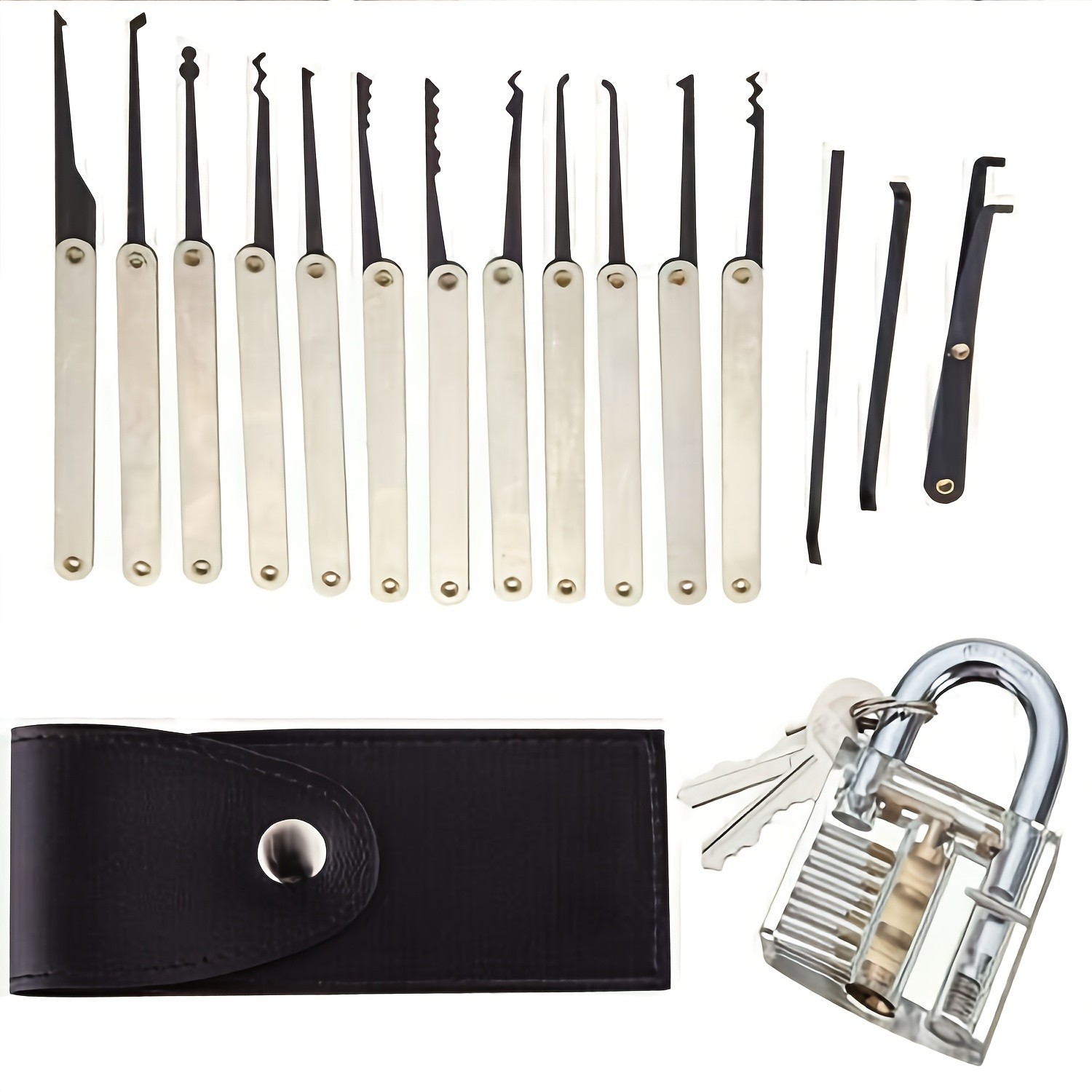 Educational Transparent Padlock Model Set for Lock Mechanism Study Beginners Kit