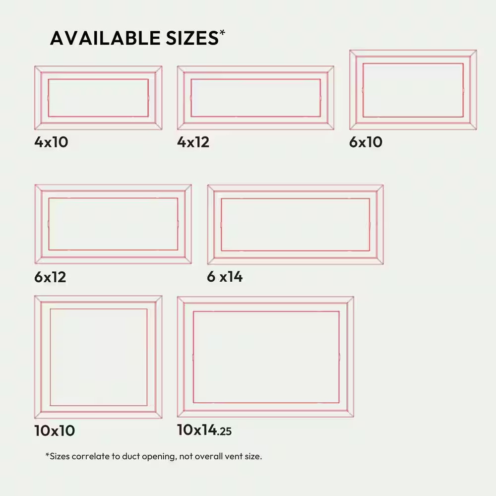Framed Wall Vent (Lite) 6 In. X 10 In. White